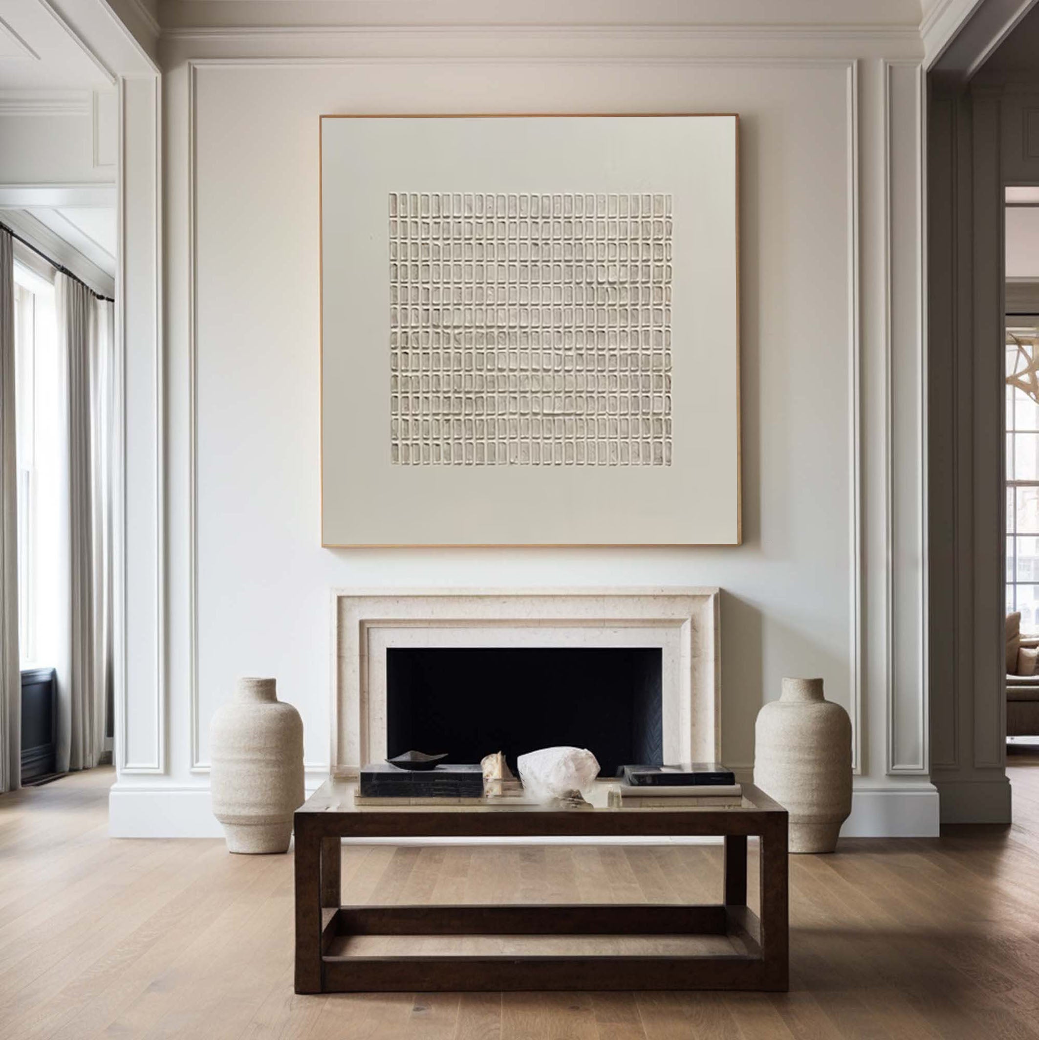 Serene Wabi-Sabi Art in Neutral Tones for Modern Interiors #MM174