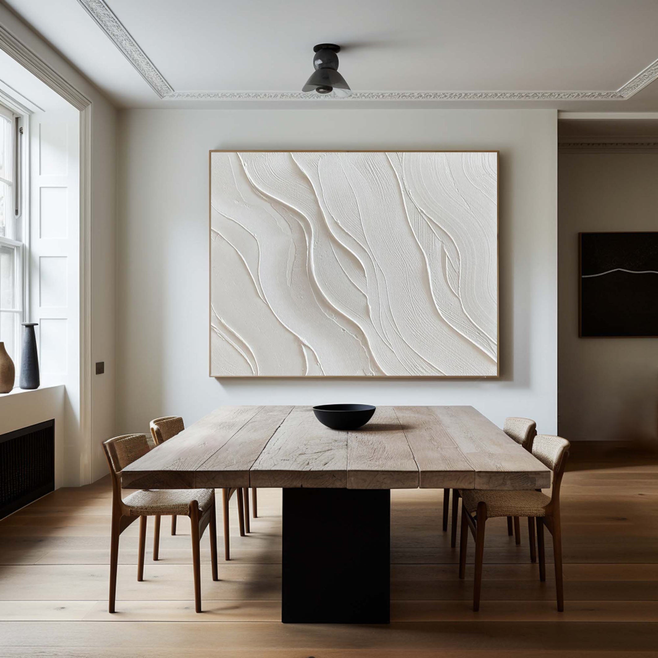 Minimalist White Textured Abstract Art for Modern Spaces #MM160