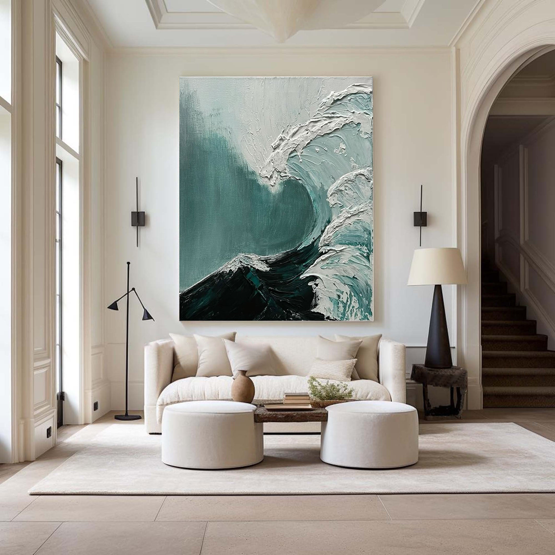 Majestic Sea Wave Canvas Ocean Abstract Wall Art #OP001