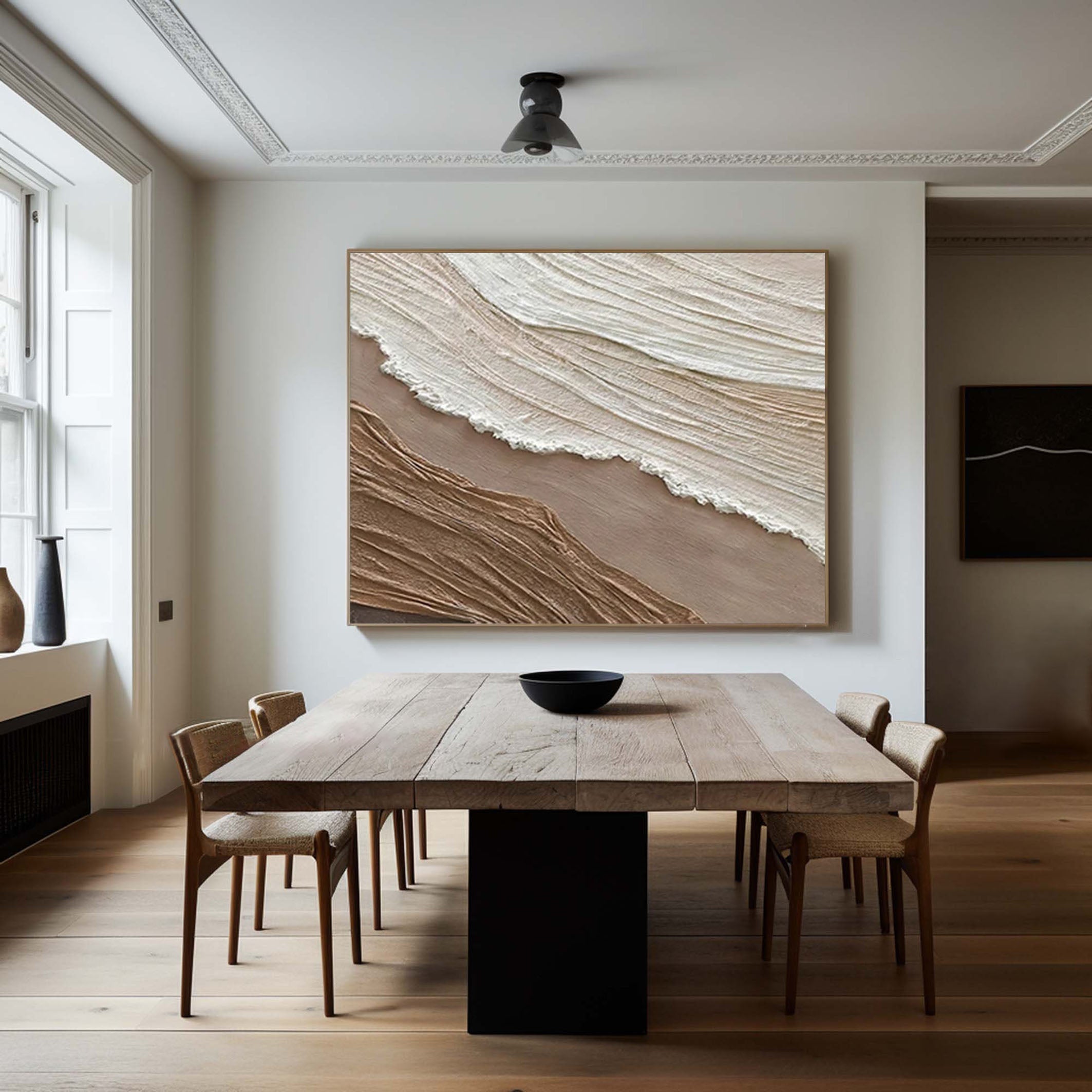 Dynamic Textured Wave Painting for Modern Homes #OP062