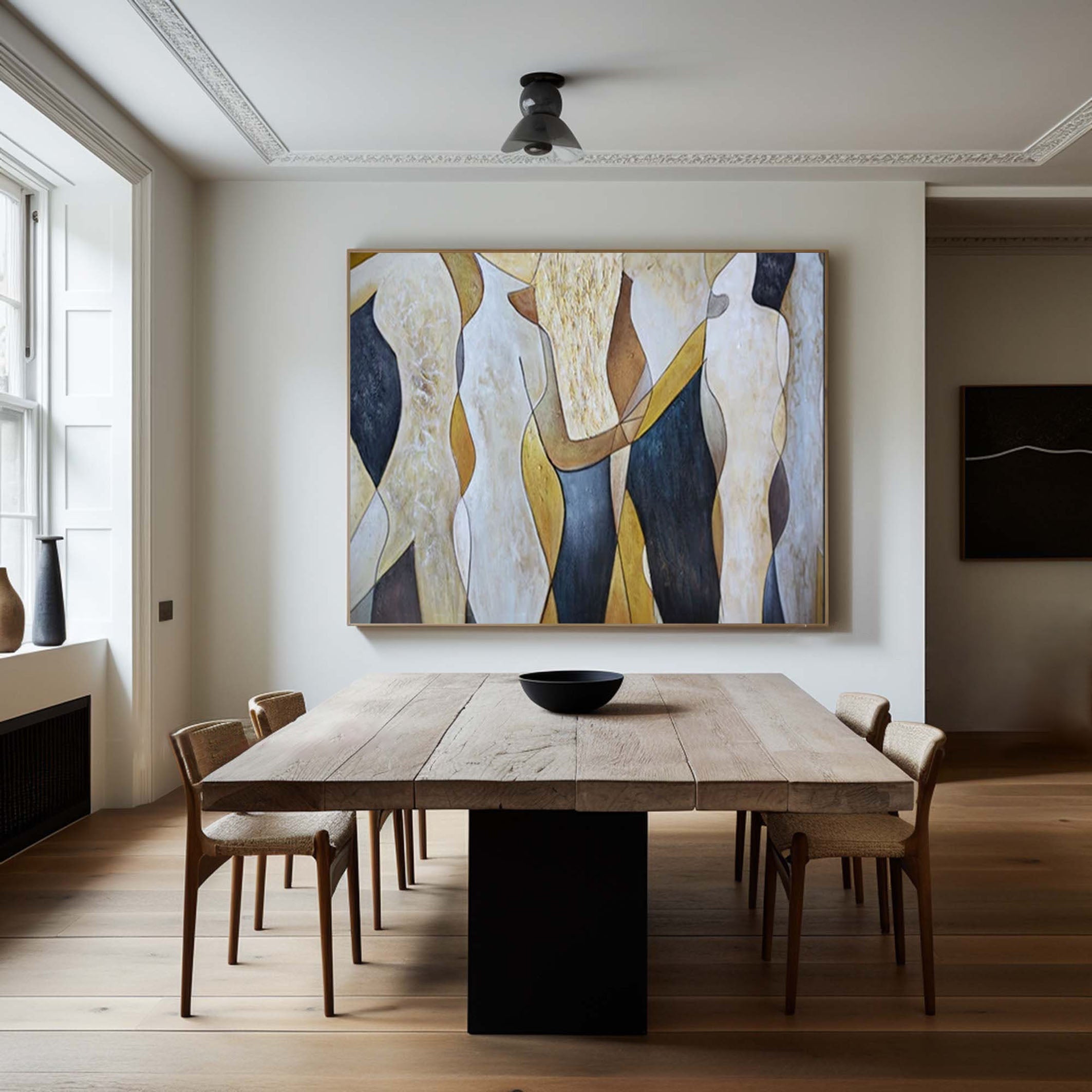 Abstract Figurative Canvas Large Contemporary Wall Art #AB049