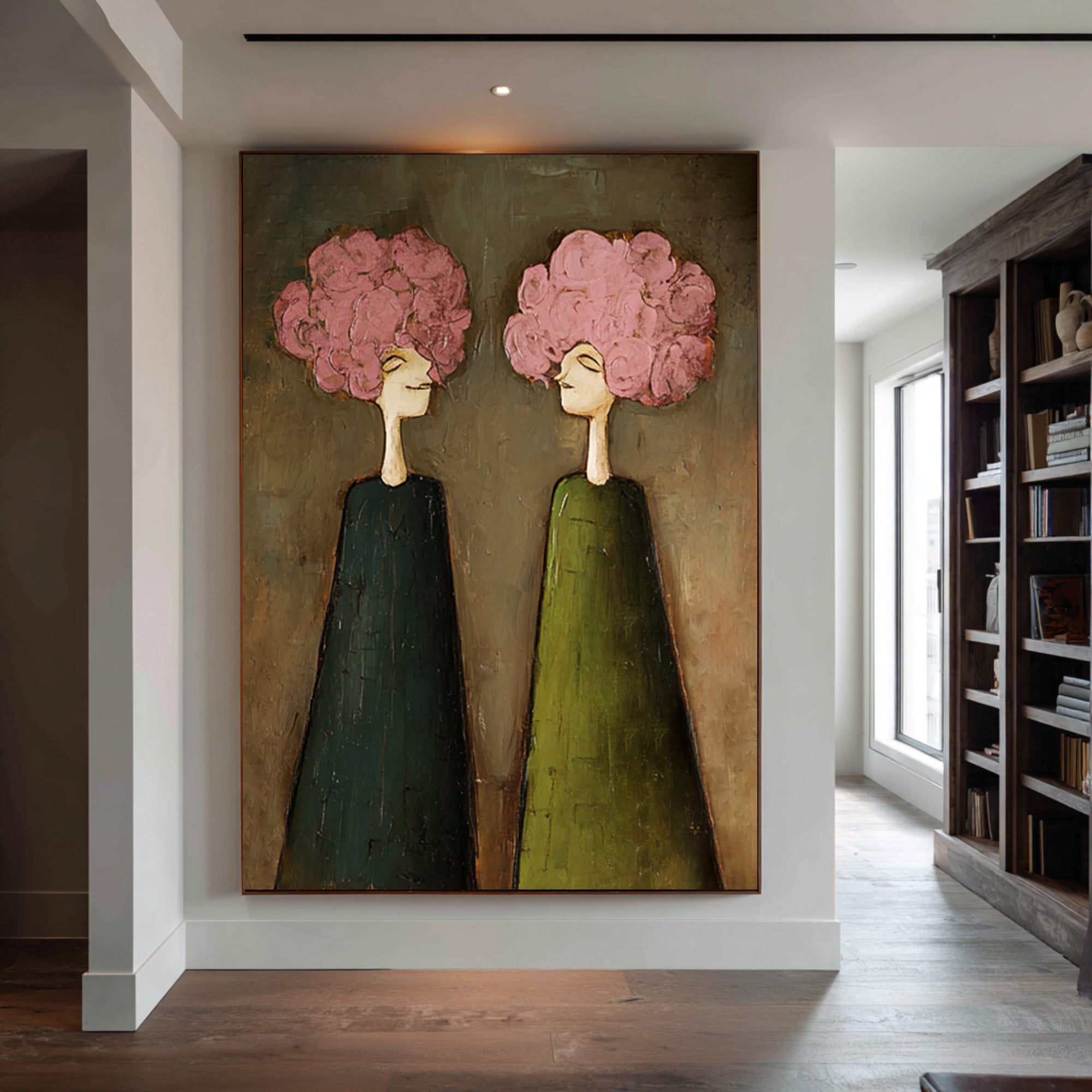 Abstract Portrait Oil Painting - Hand Painted Art | KelorArt