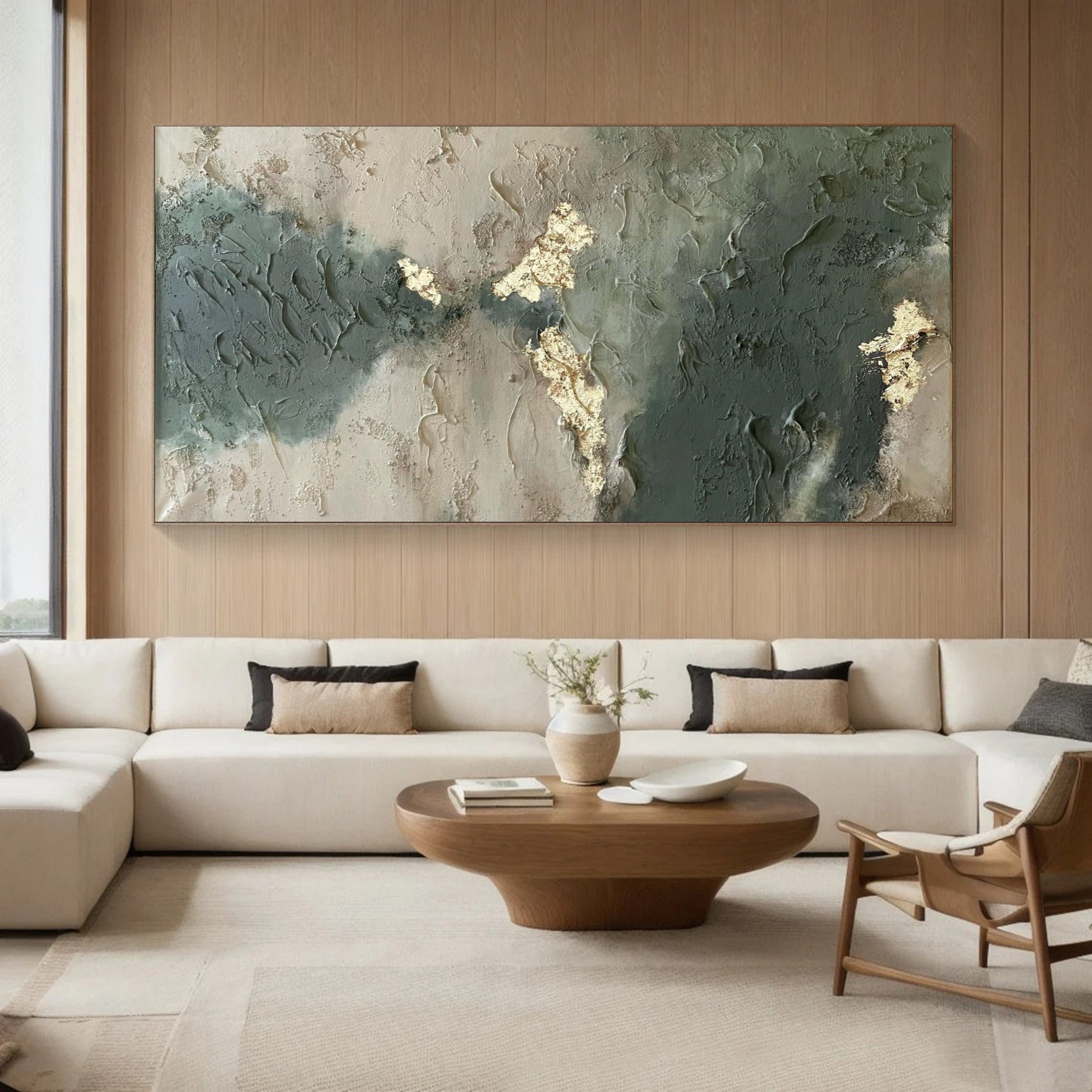 Modern Textured Painting Living Room Wall Art #AB010