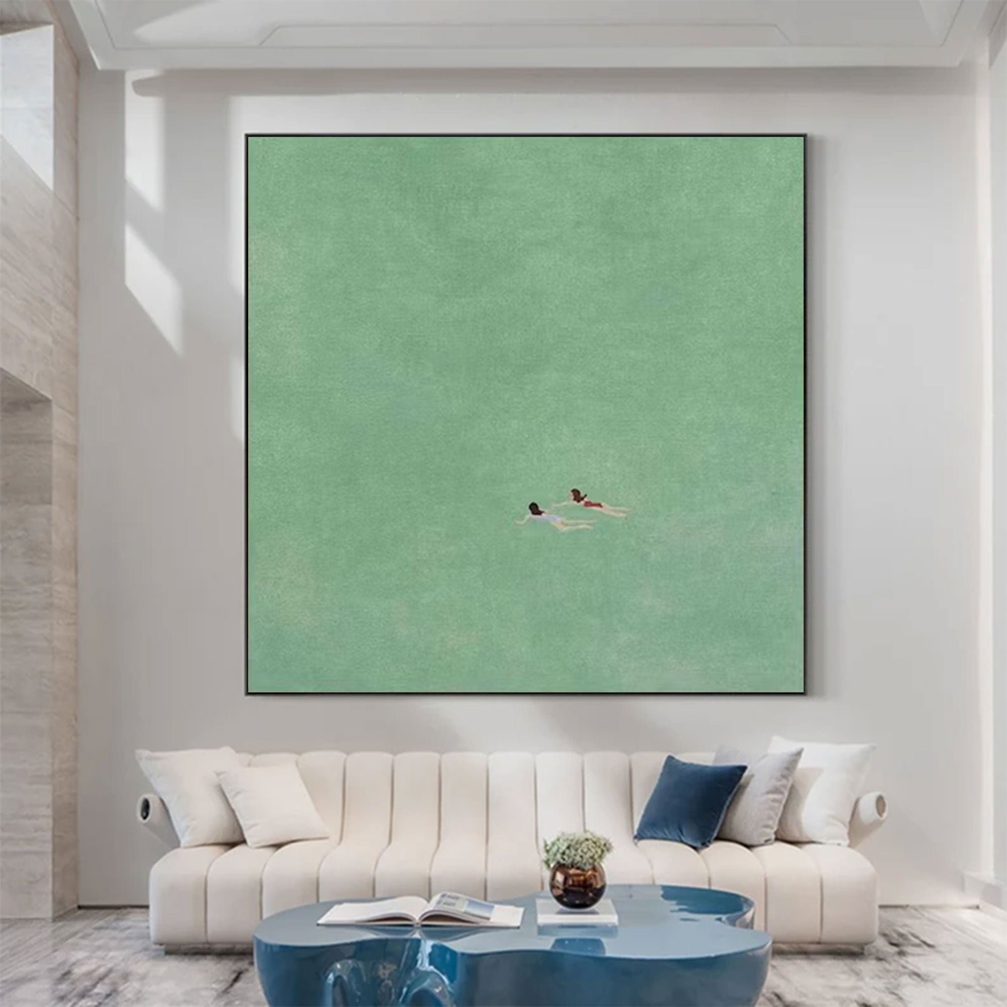 Large Green Water Painting | KelorArt #AG 163