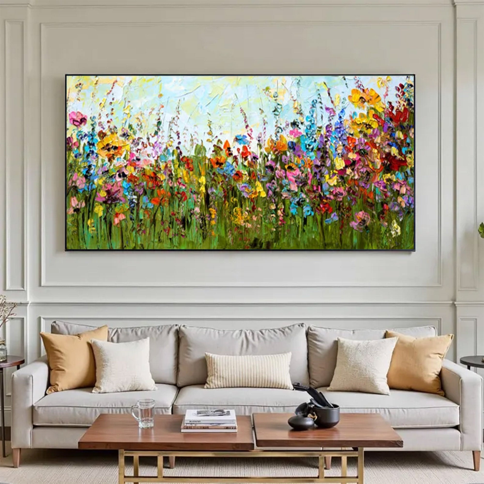Large Modern Floral Painting | KelorArt #AG 155