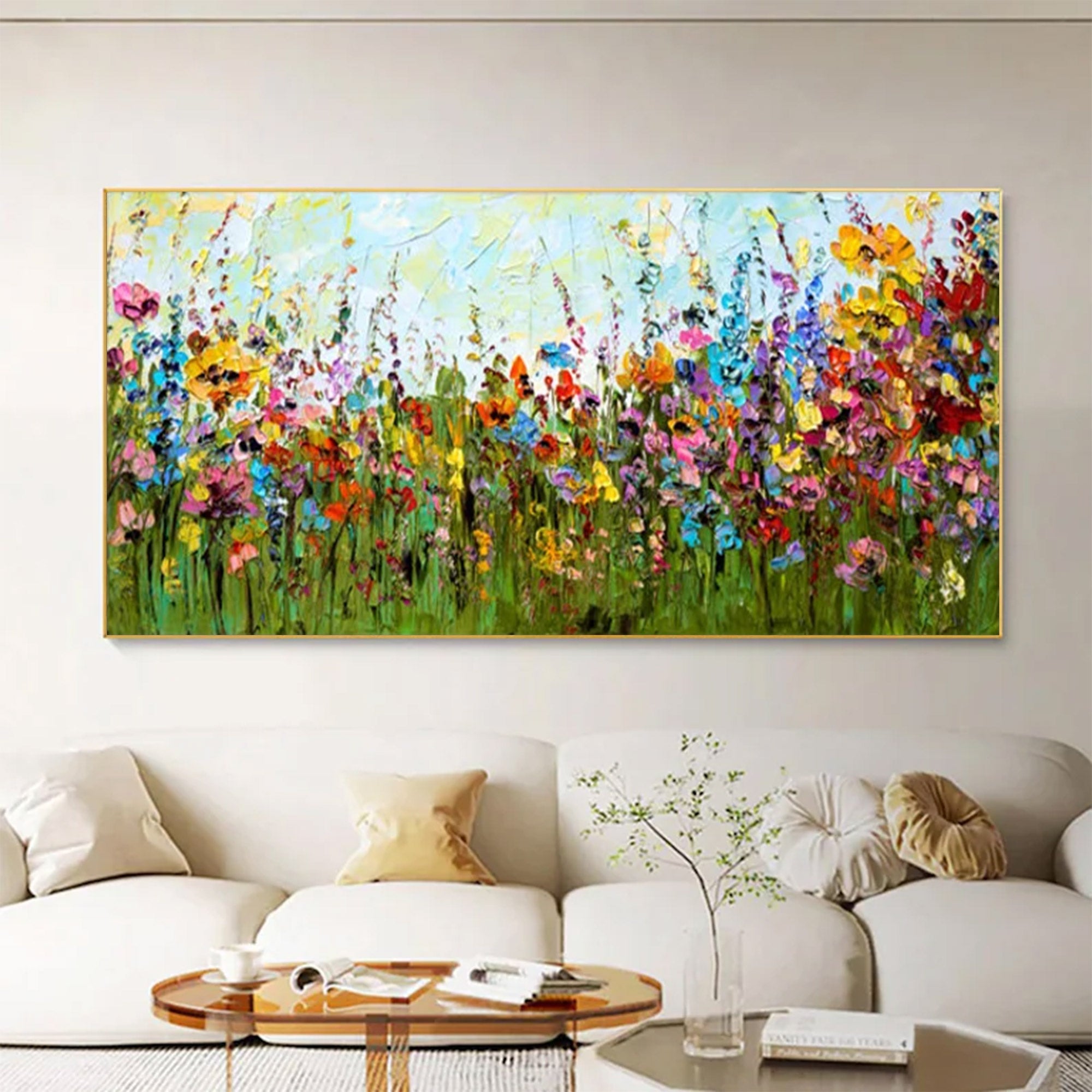 Large Modern Floral Painting | KelorArt #AG 155