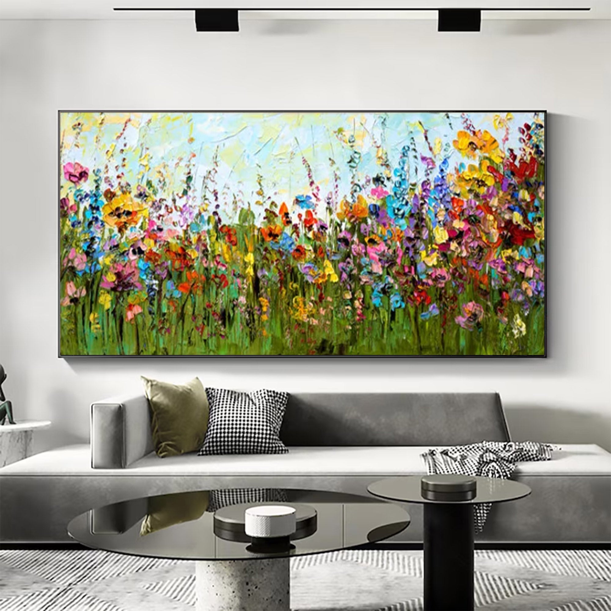 Large Modern Floral Painting | KelorArt #AG 155