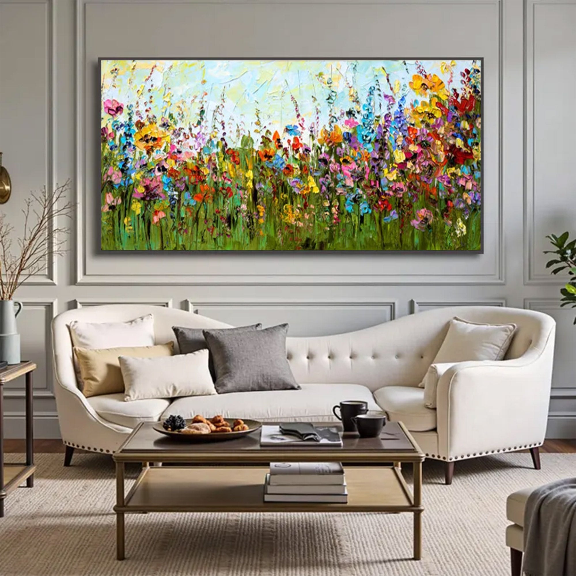 Large Modern Floral Painting | KelorArt #AG 155