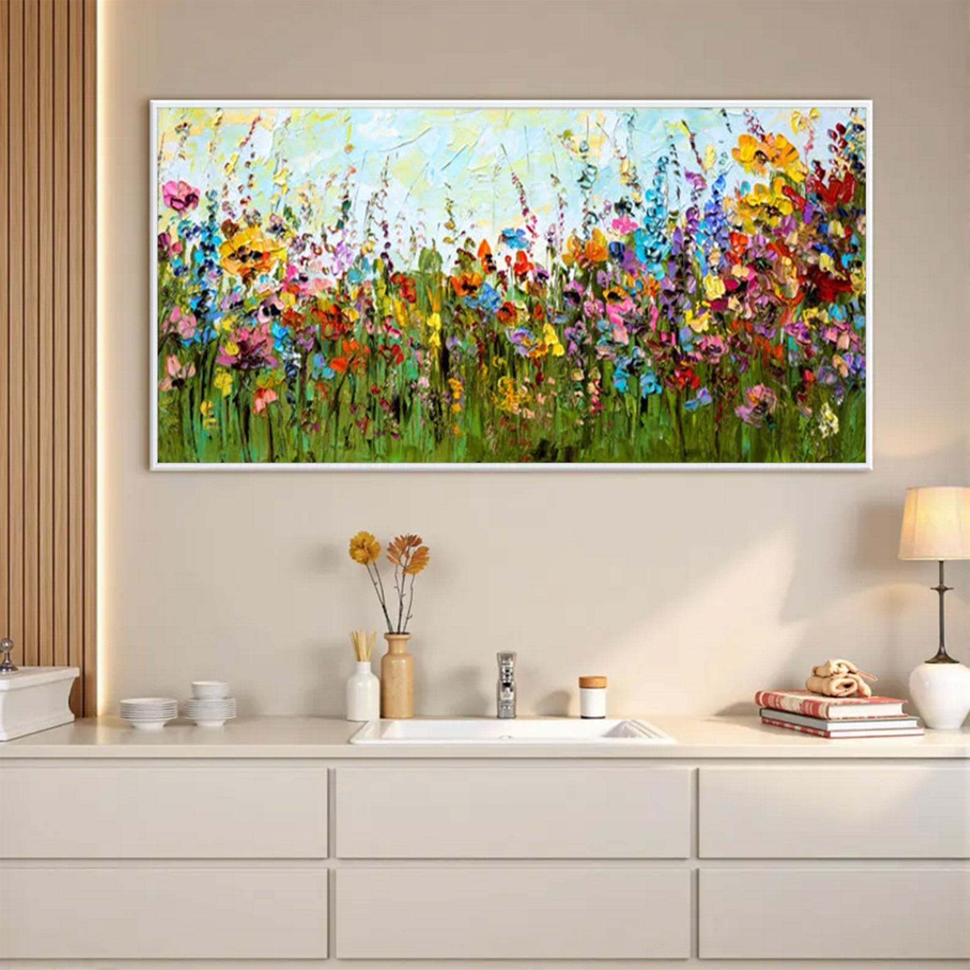 Large Modern Floral Painting | KelorArt #AG 155