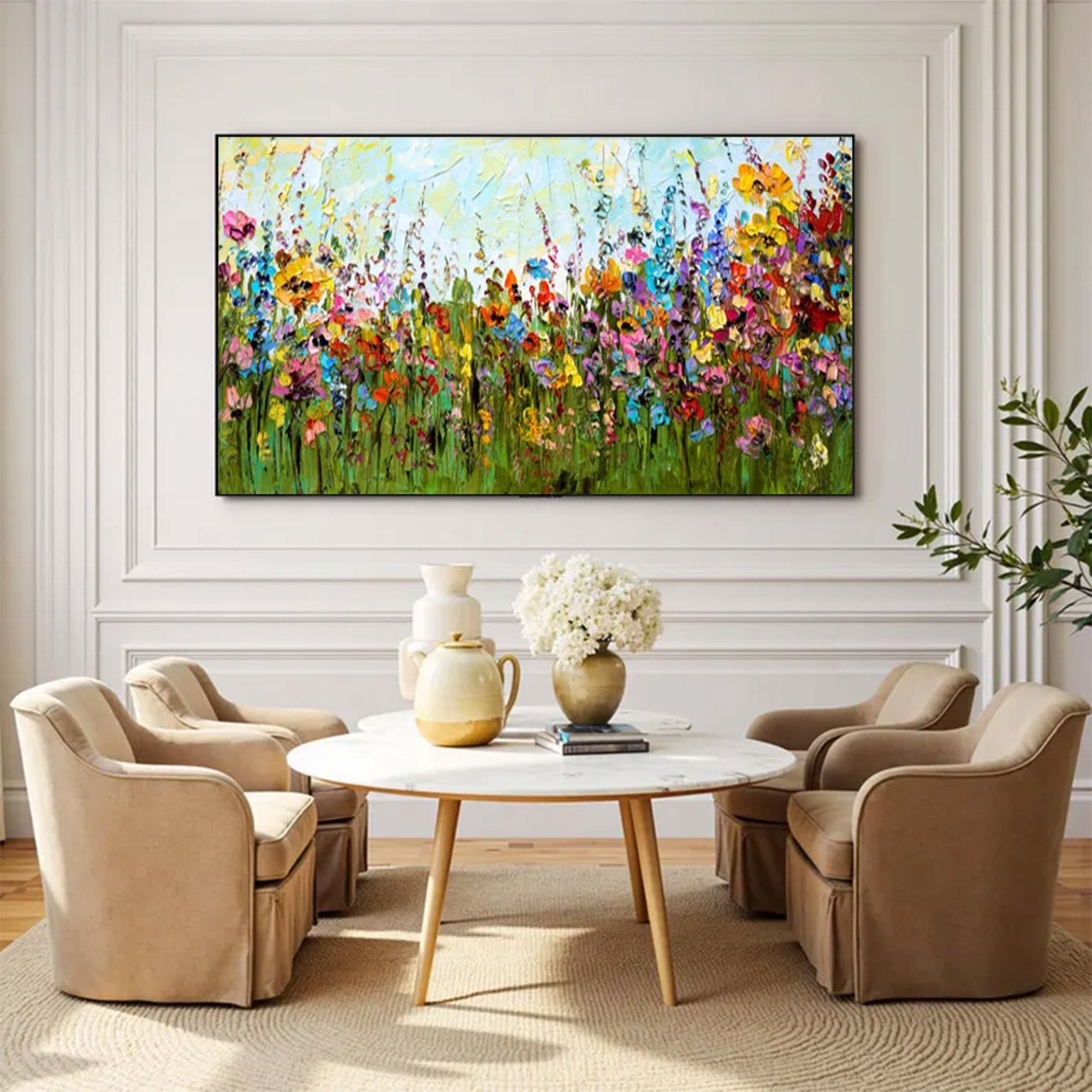 Large Modern Floral Painting | KelorArt #AG 155