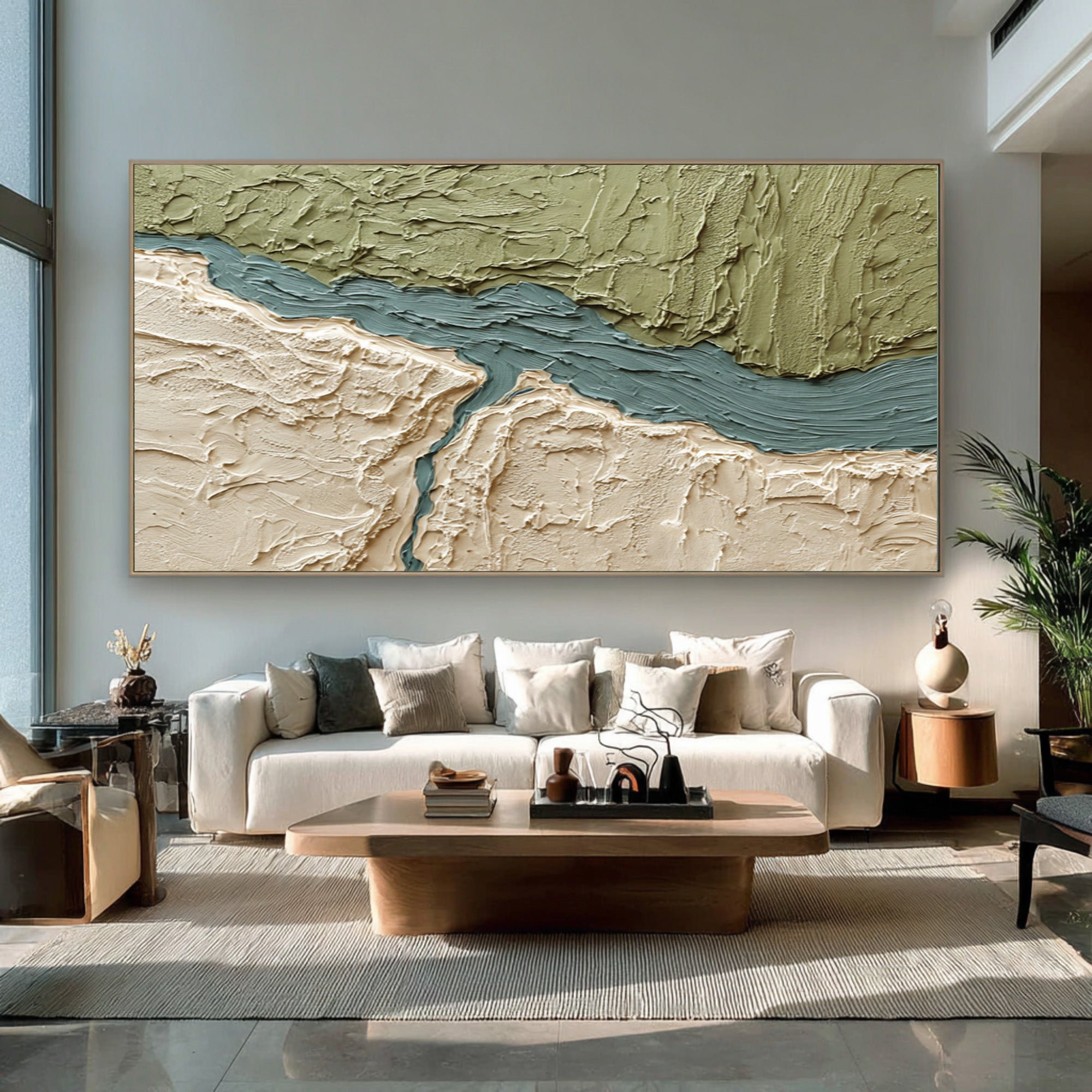 Earthy Large Green Wall Art | KelorArt #CZ 021