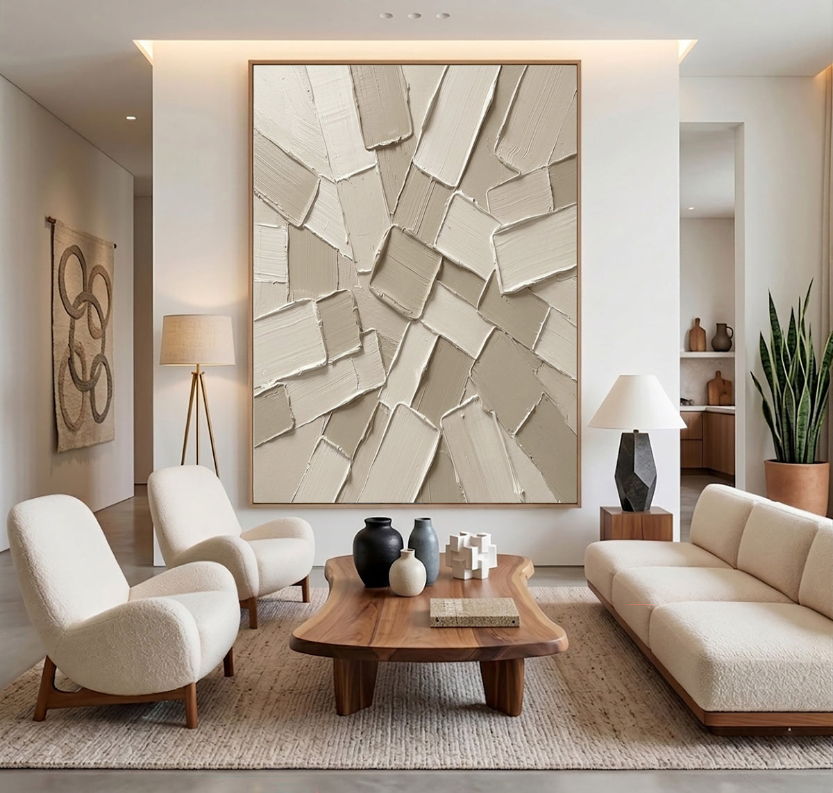 Light Breaking Through Every Layer Large Abstract Textured Wall Art Sculptural Relief Modern Luxury Interior Decor