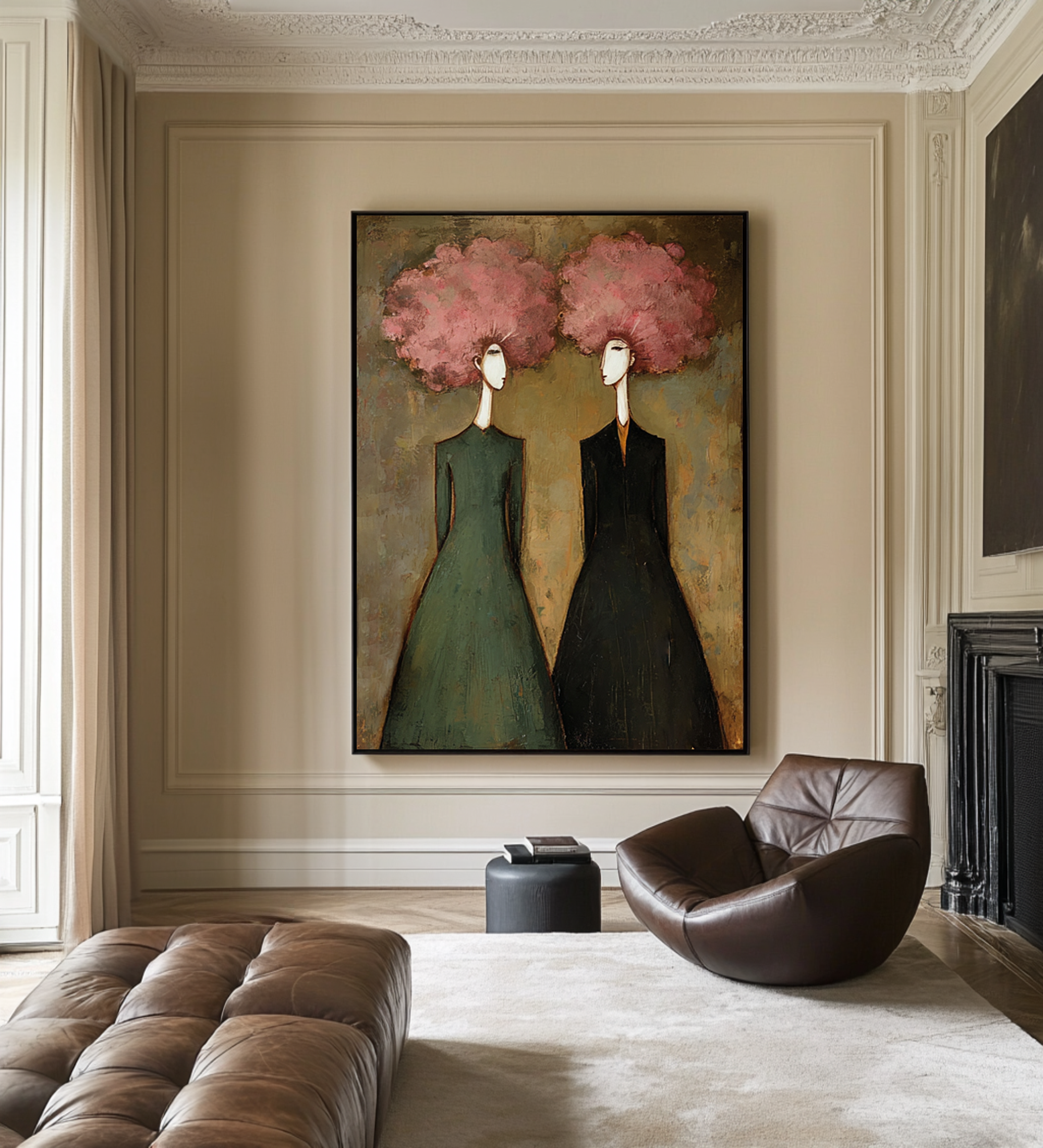 Contemporary Figurative Oil Painting on Canvas - Statement Wall Art | KelorArt