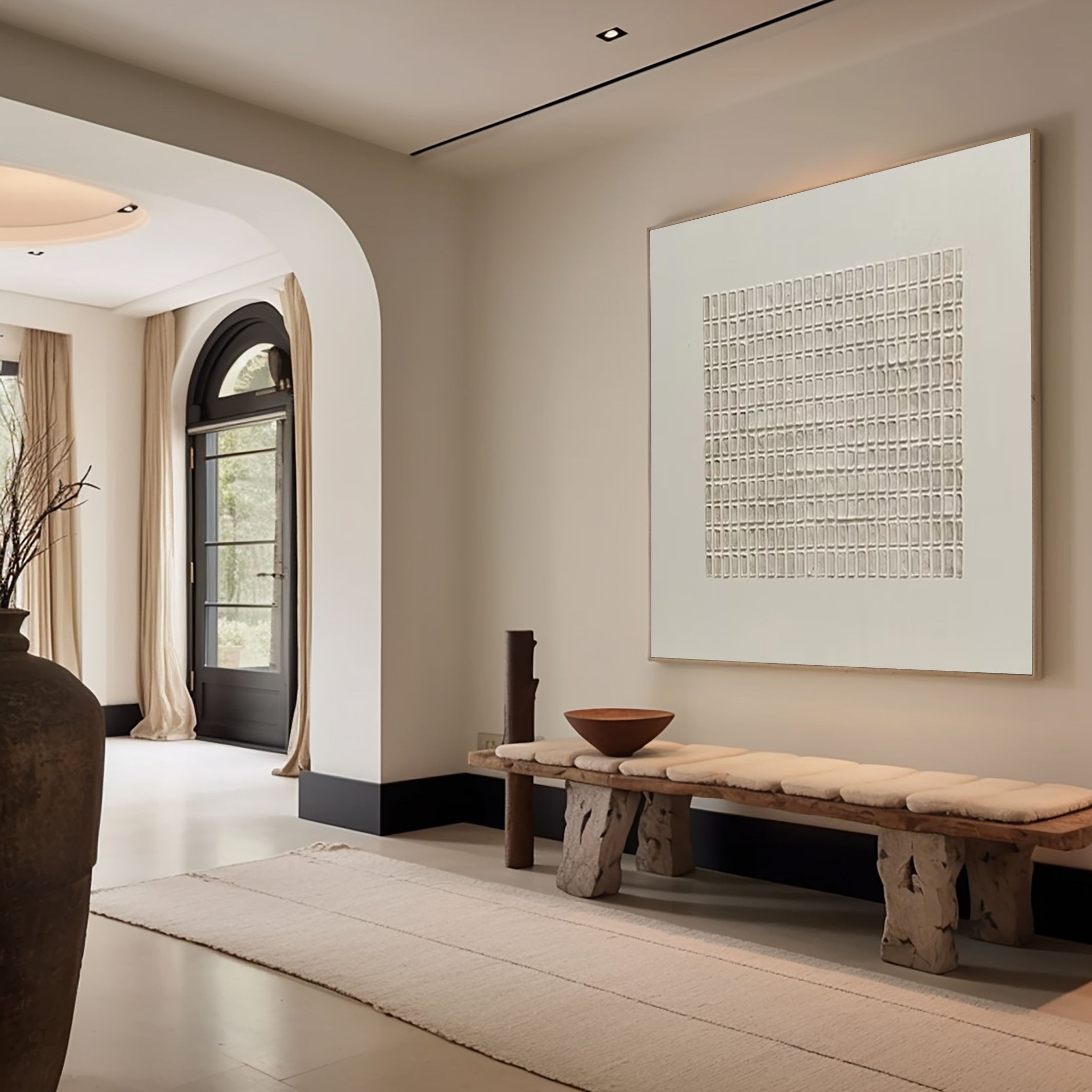 Serene Wabi-Sabi Art in Neutral Tones for Modern Interiors #MM174