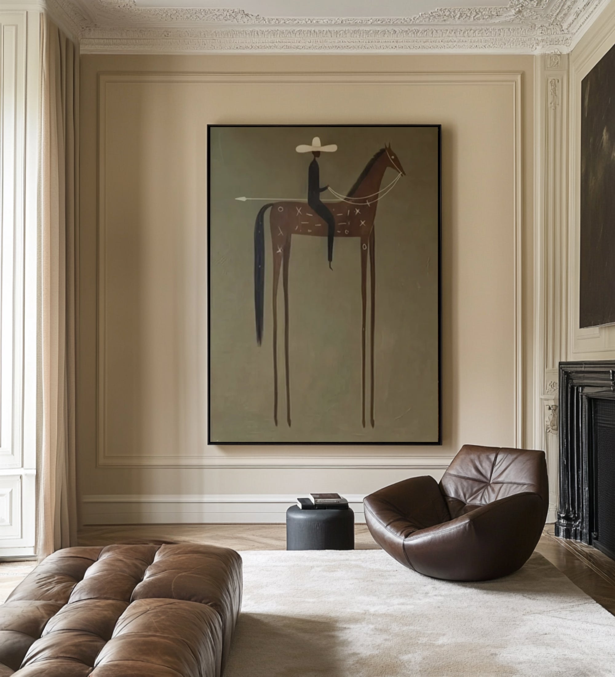 Contemporary Western Horse Artwork Oversized Modern Figurative Art