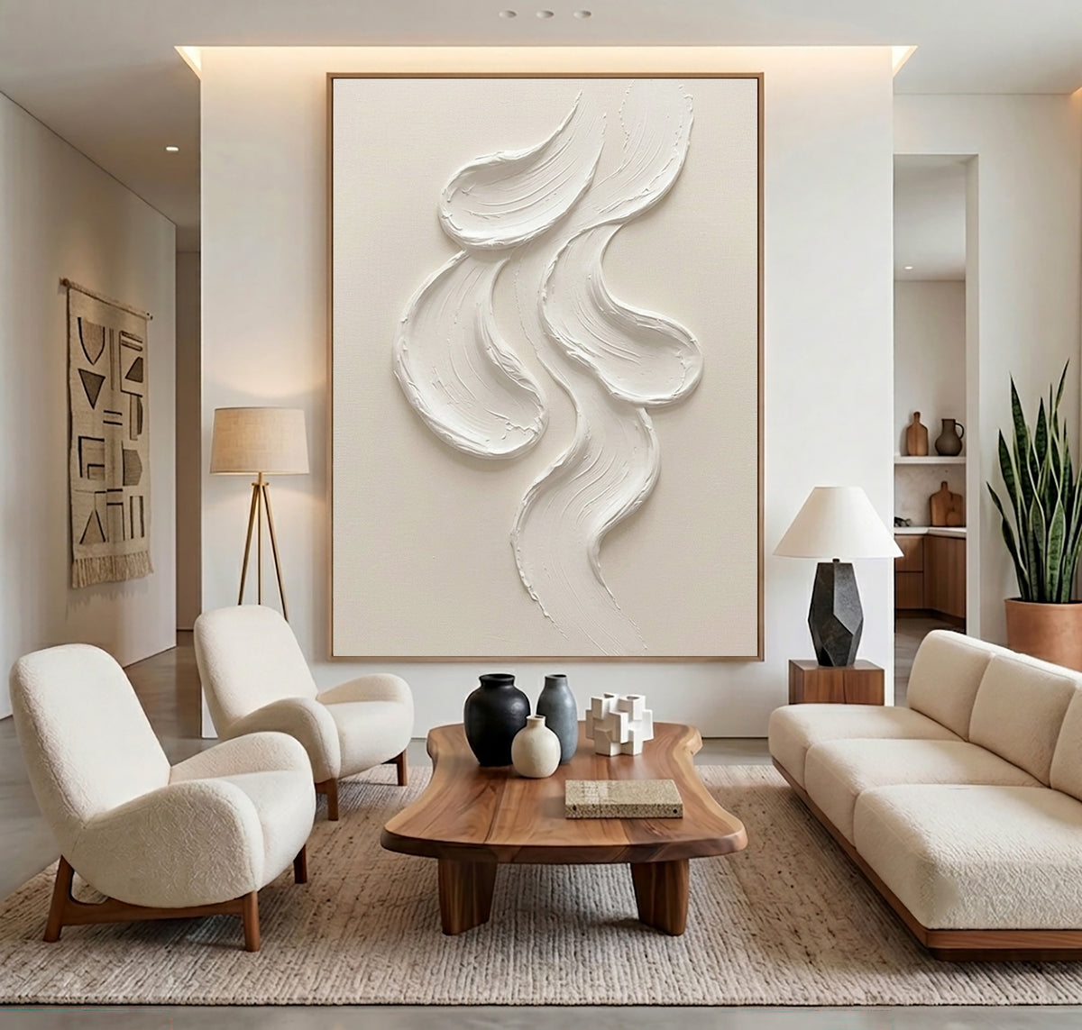 Large Minimalist Textured Wall Art Abstract Sculptural Painting Organic Modern Artwork Contemporary Neutral Home Decor Luxury Statement