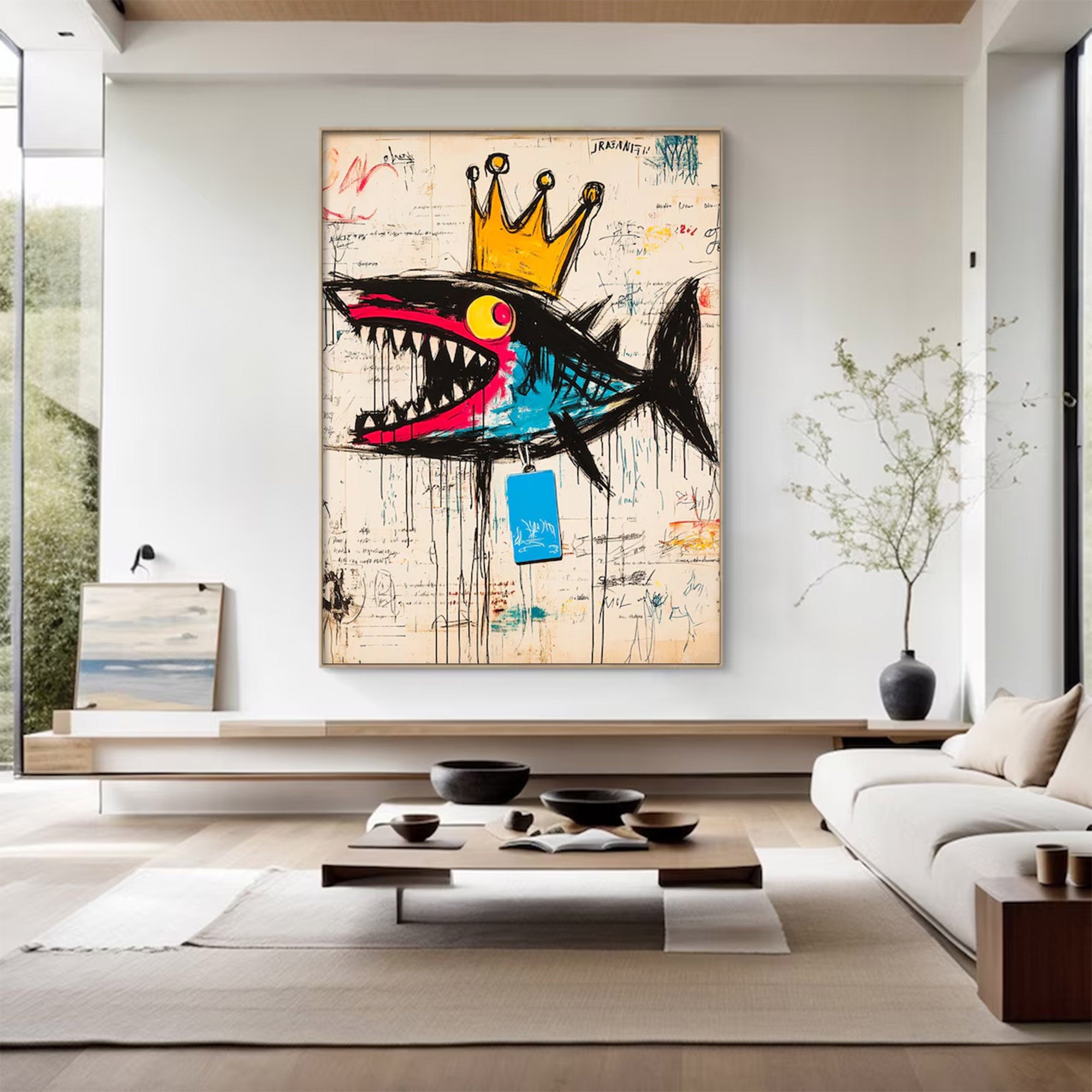 Large Abstract Shark Art | KelorArt #AG 137