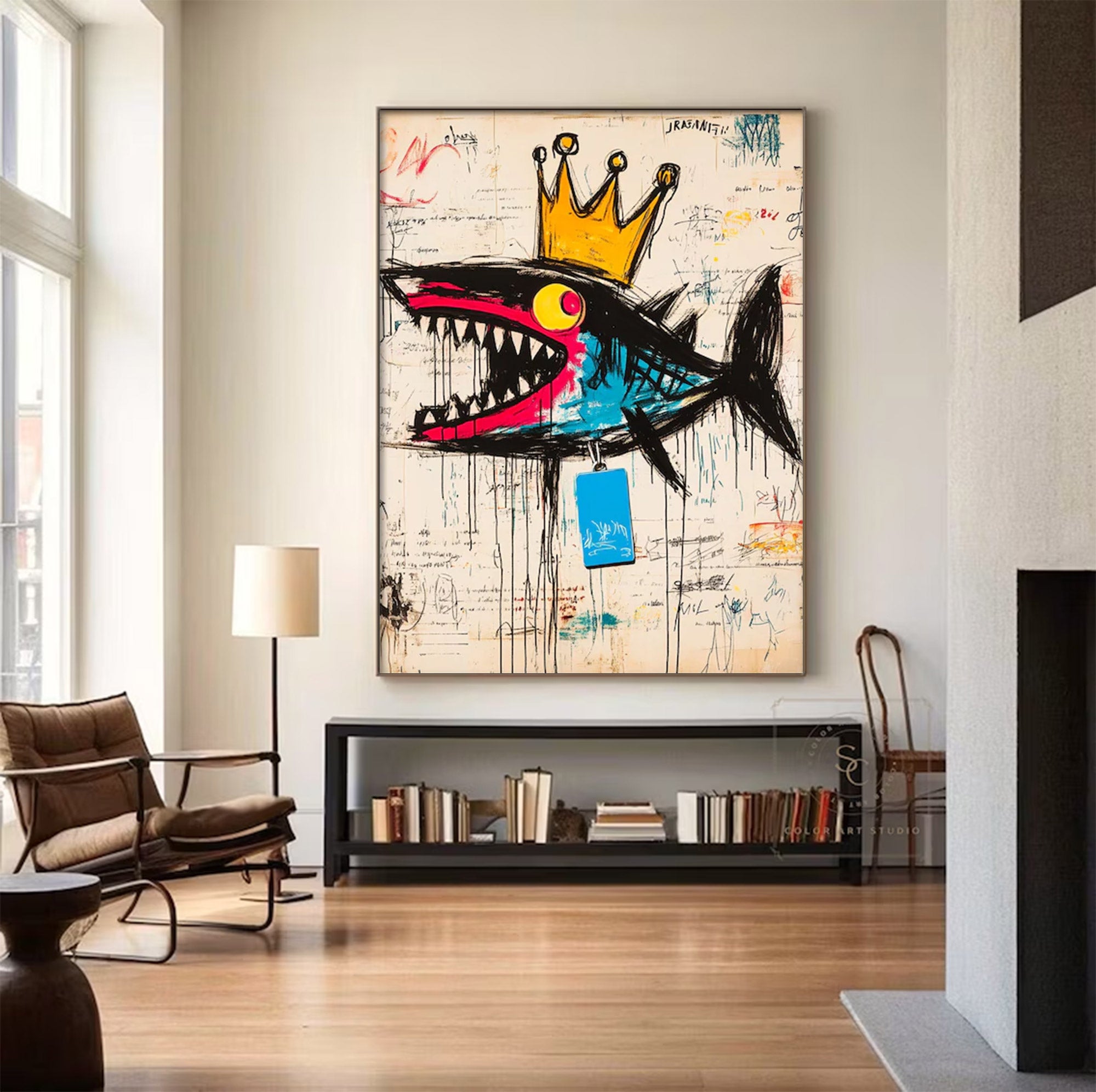 Large Abstract Shark Art | KelorArt #AG 137