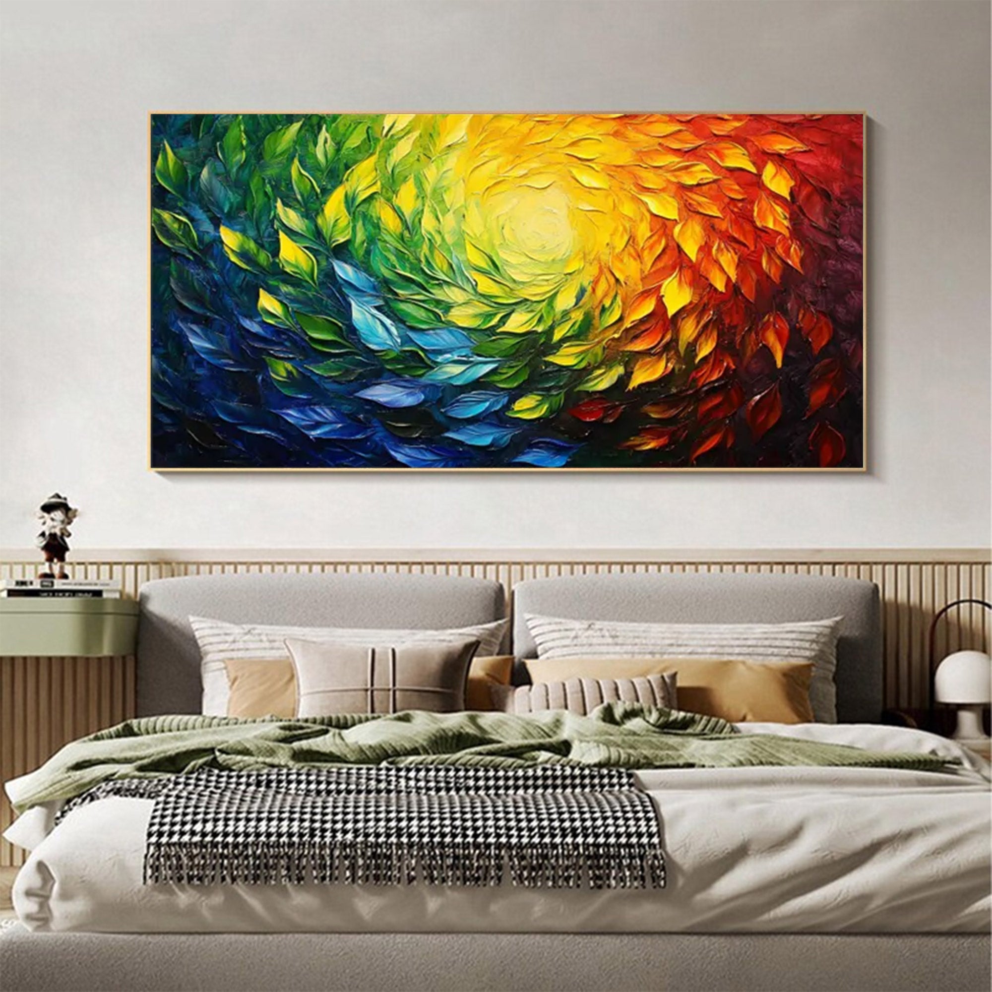 Large Colorful Swirl Painting | KelorArt #AG 156