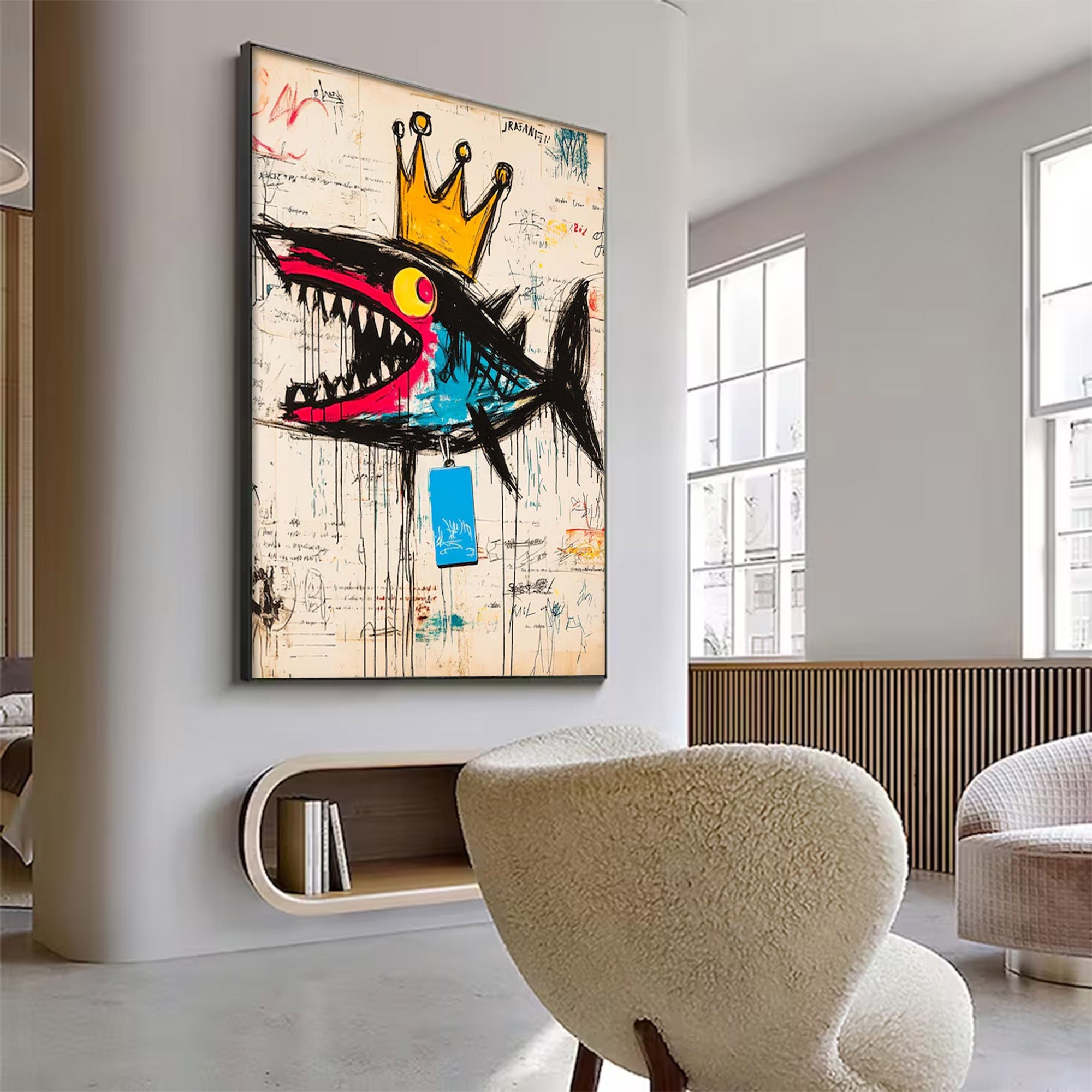 Large Abstract Shark Art | KelorArt #AG 137