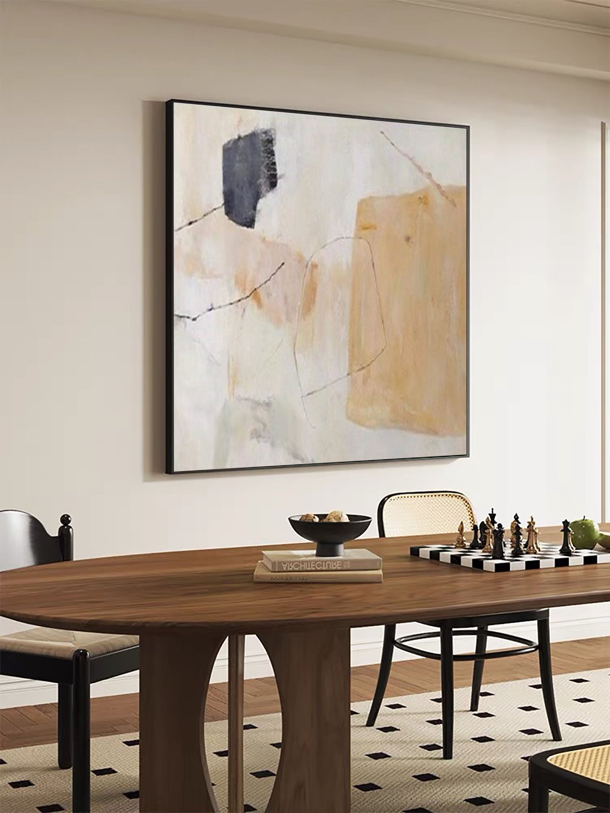 Contemporary Abstract Wall Art in Neutral Tones #MM175