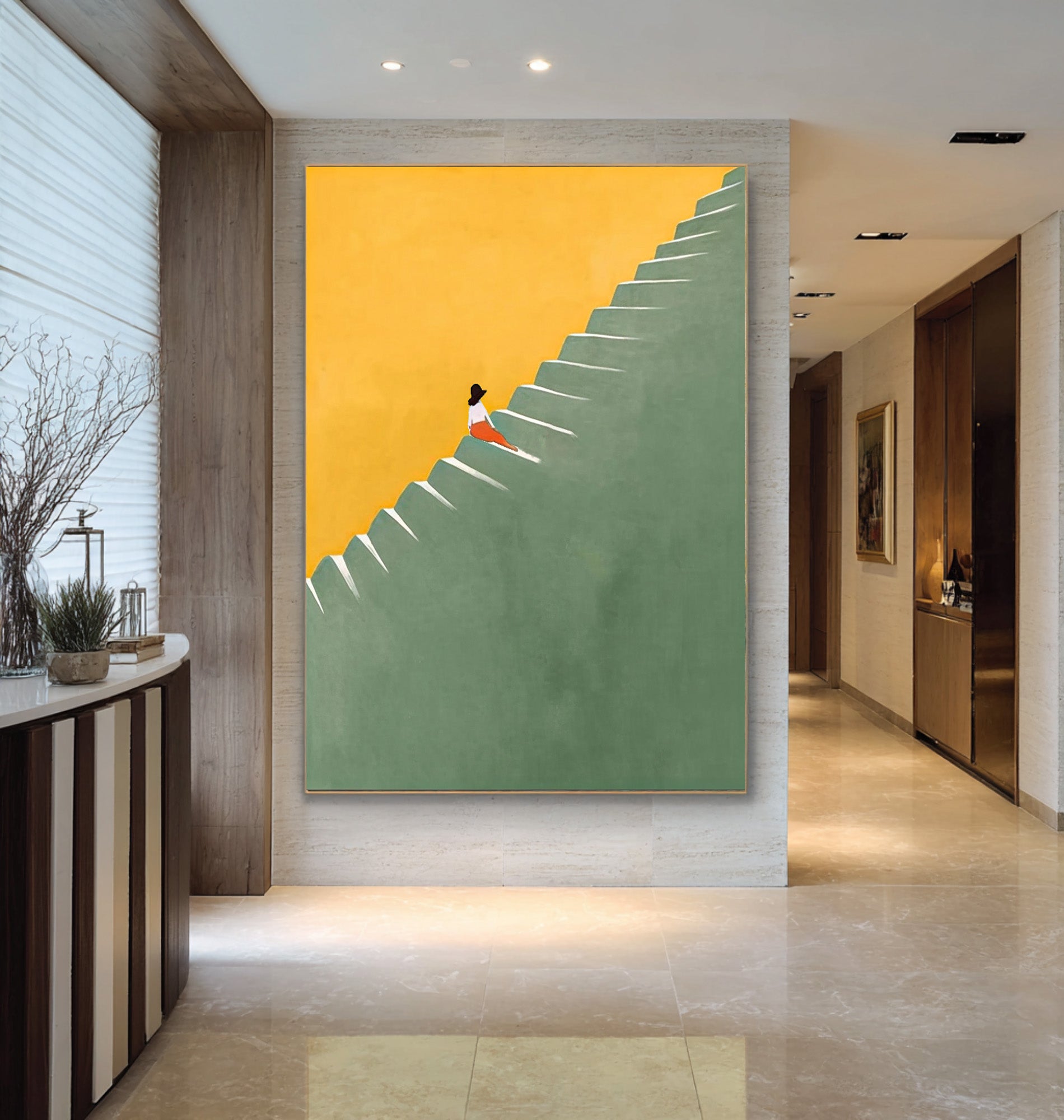 Vibrant Large Steps to Success Canvas | KelorArt #CZ 010