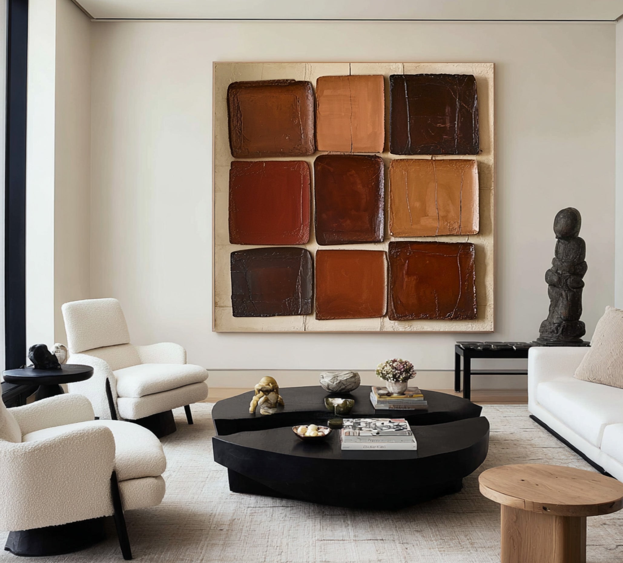 Large Textured 9-Square Art | KelorArt #CZ 008