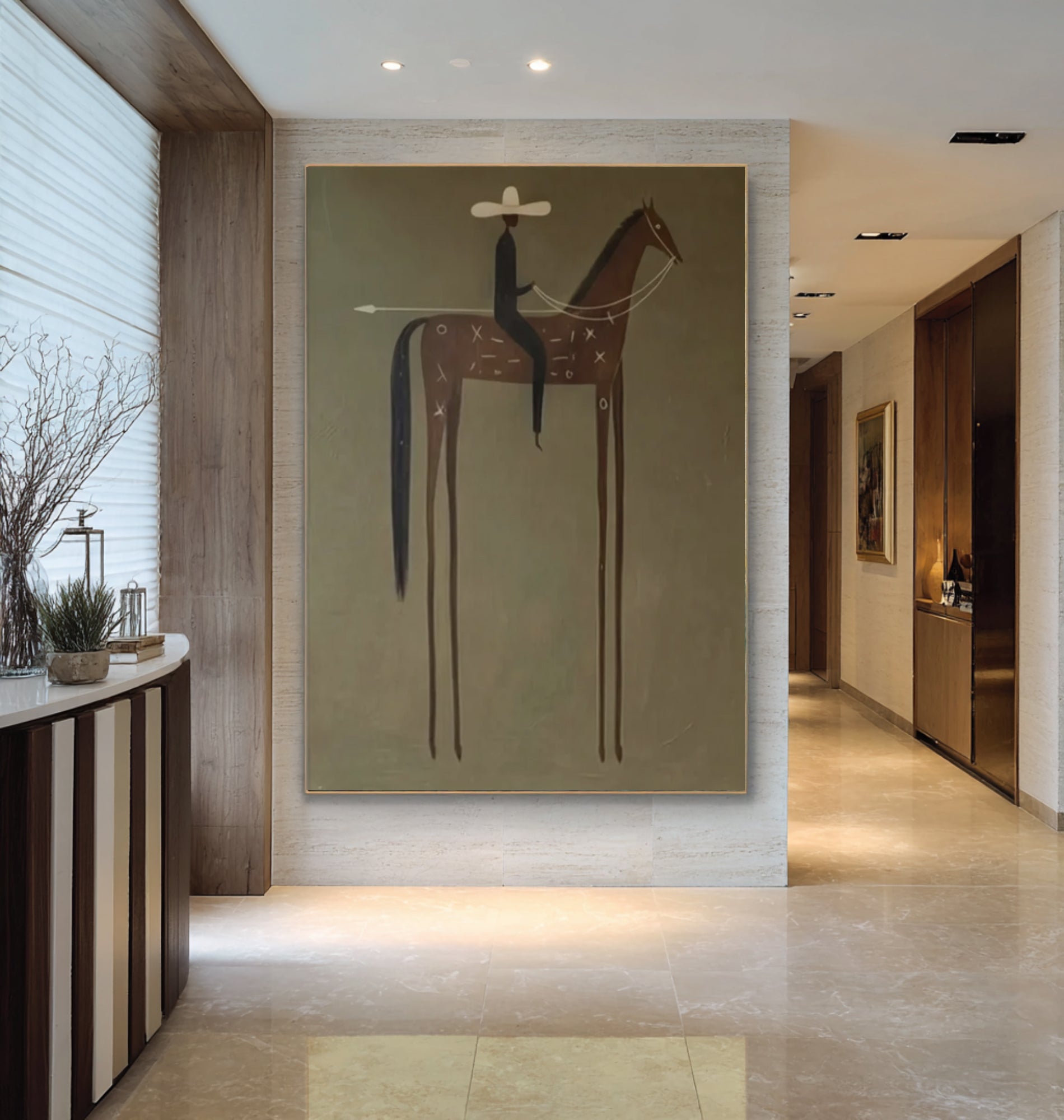 Contemporary Western Horse Artwork Oversized Modern Figurative Art