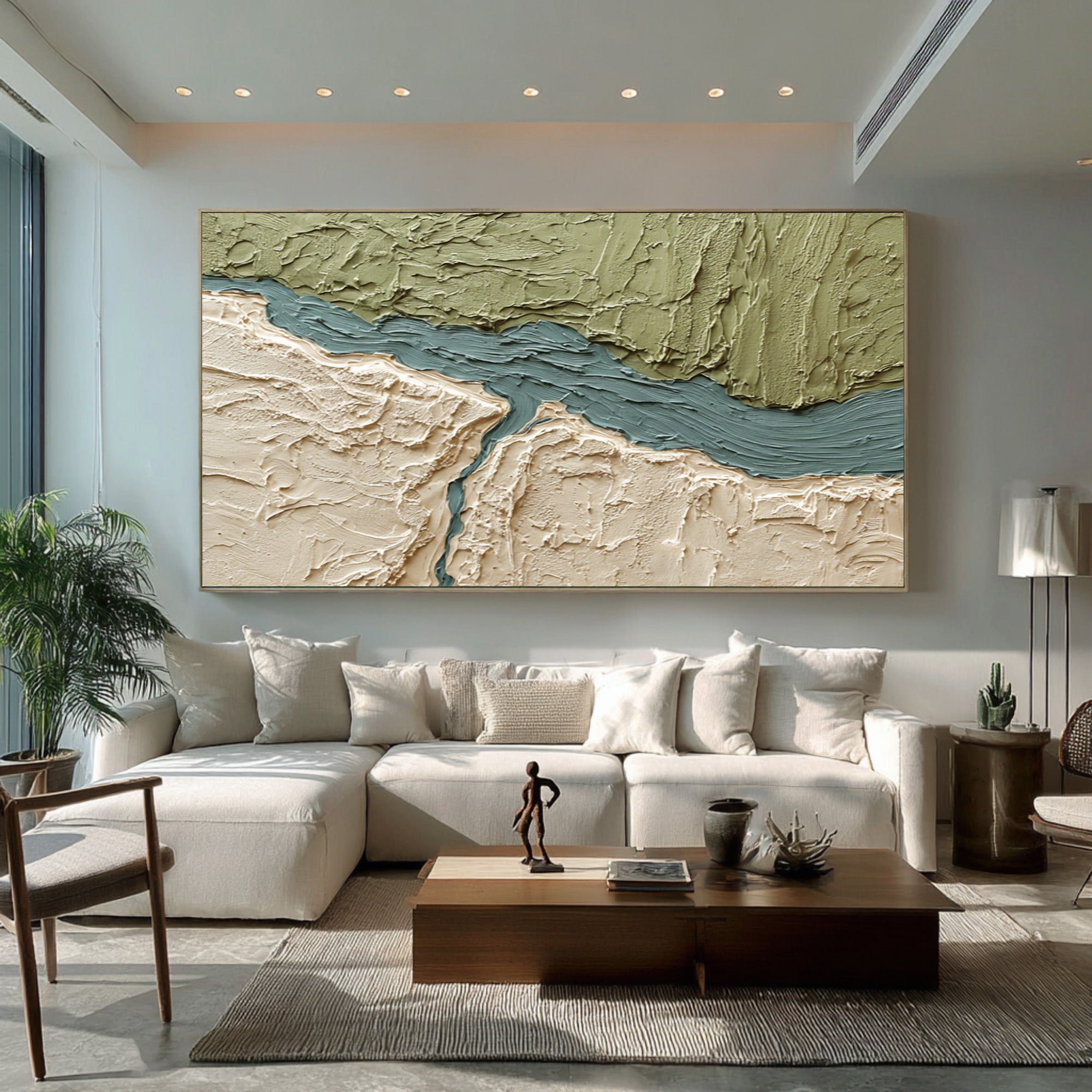 Earthy Large Green Wall Art | KelorArt #CZ 021