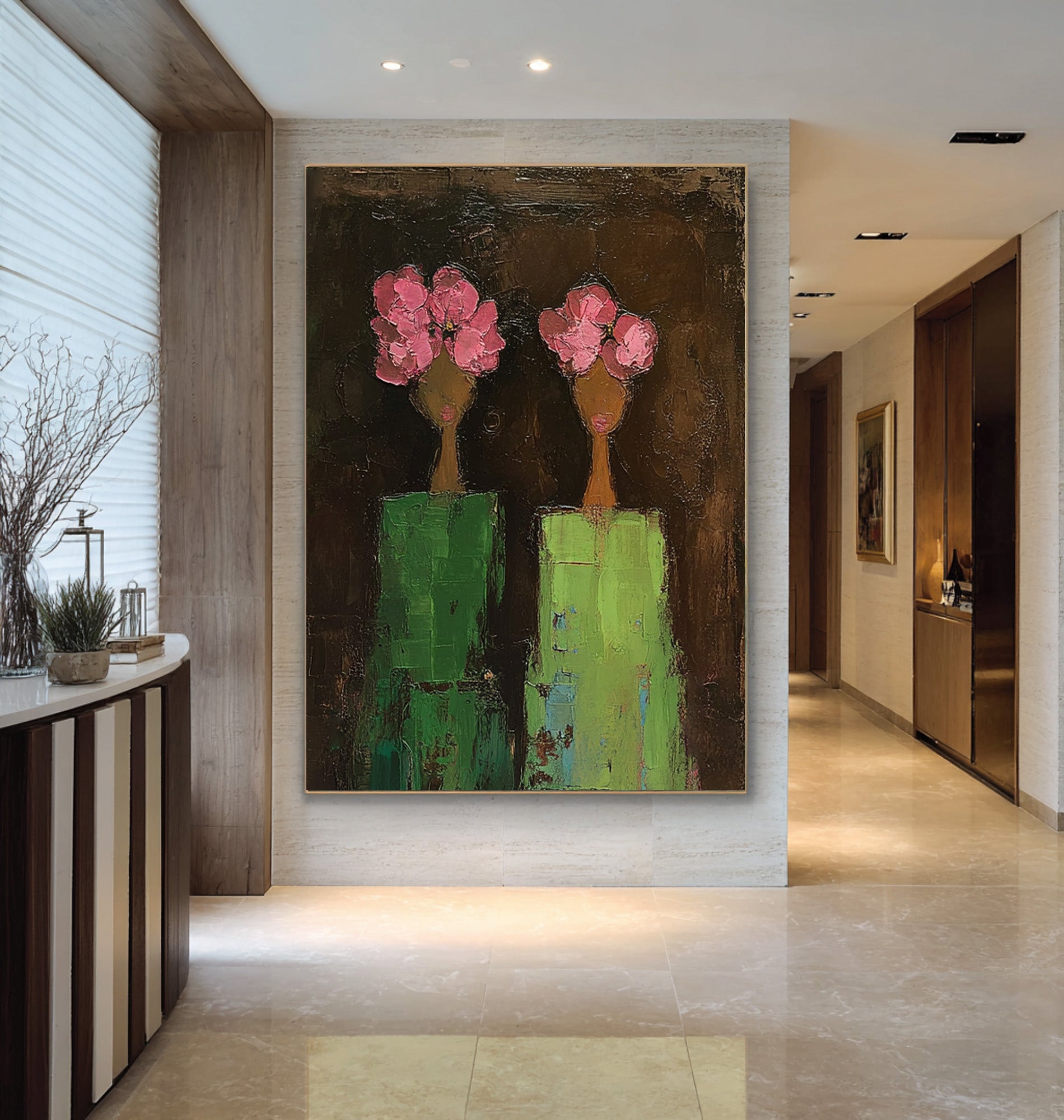 Modern Abstract Figurative Wall Art - Canvas Painting | KelorArt