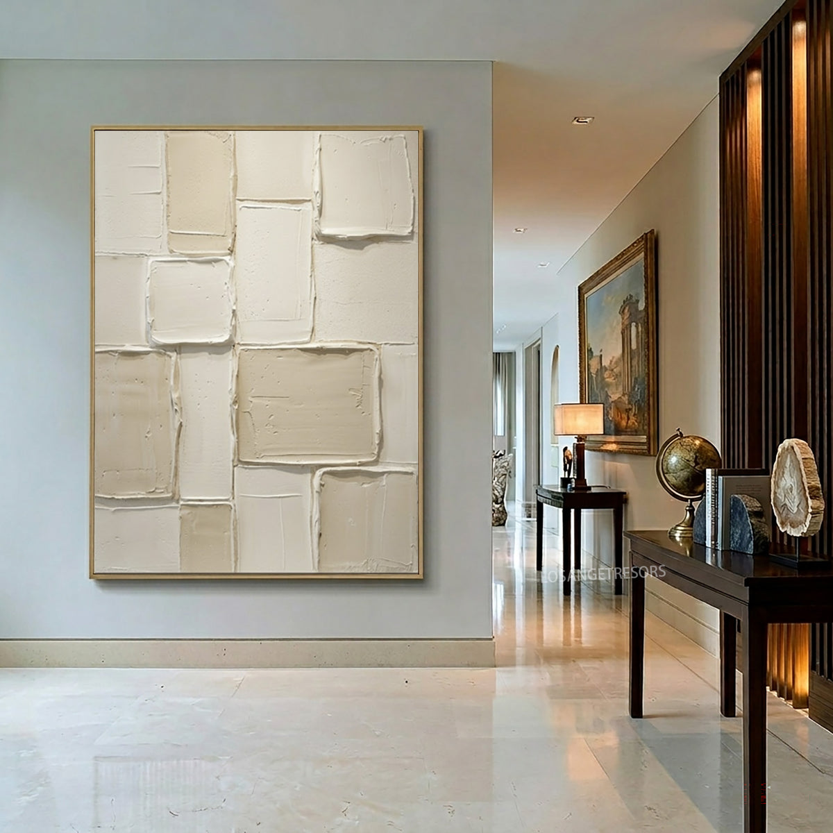 Large Organic Modern Textured Relief Wall Art Ivory Cream Abstract Painting Neutral Contemporary Home Decor