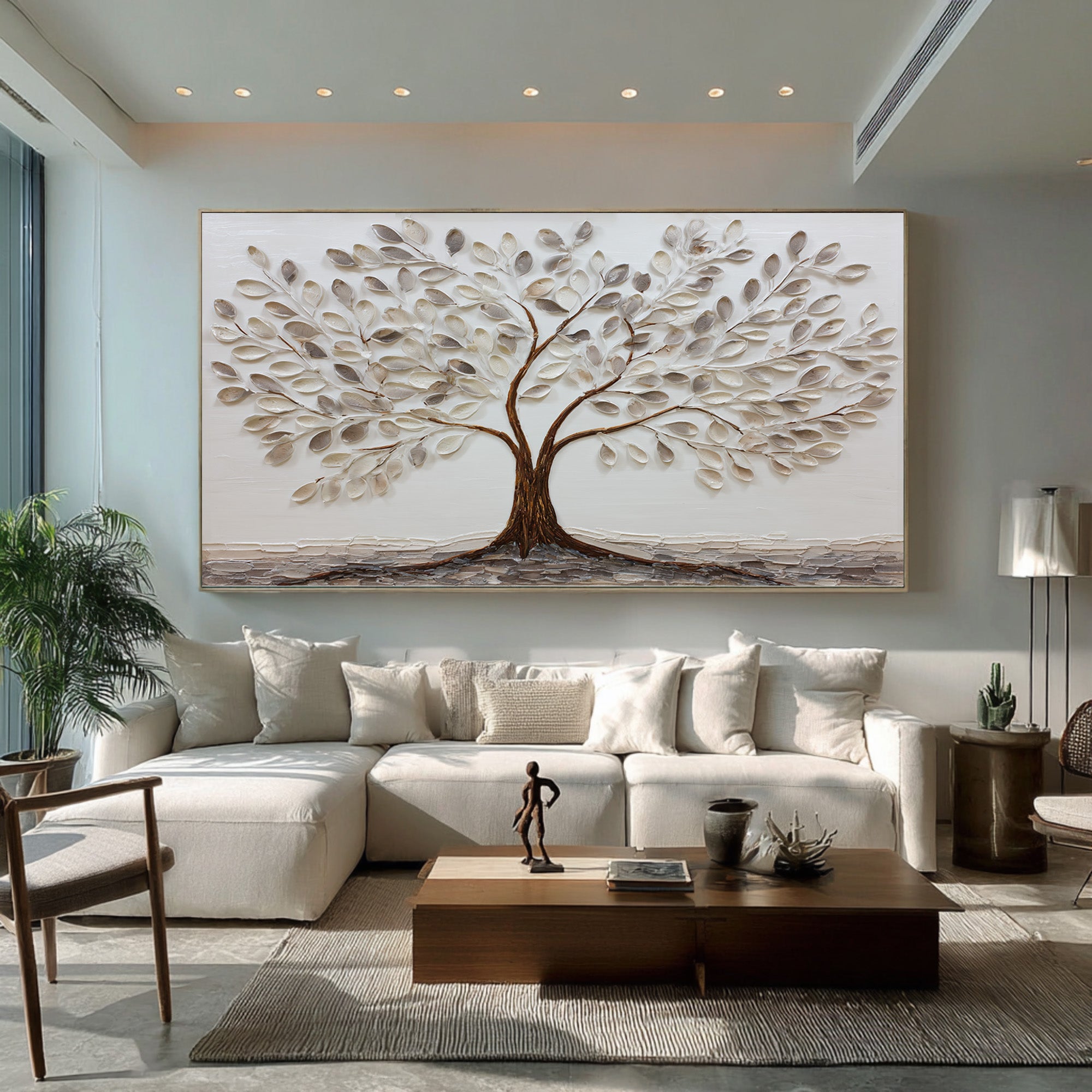 Minimalist Tree Oil Painting on Canvas #CZ 027