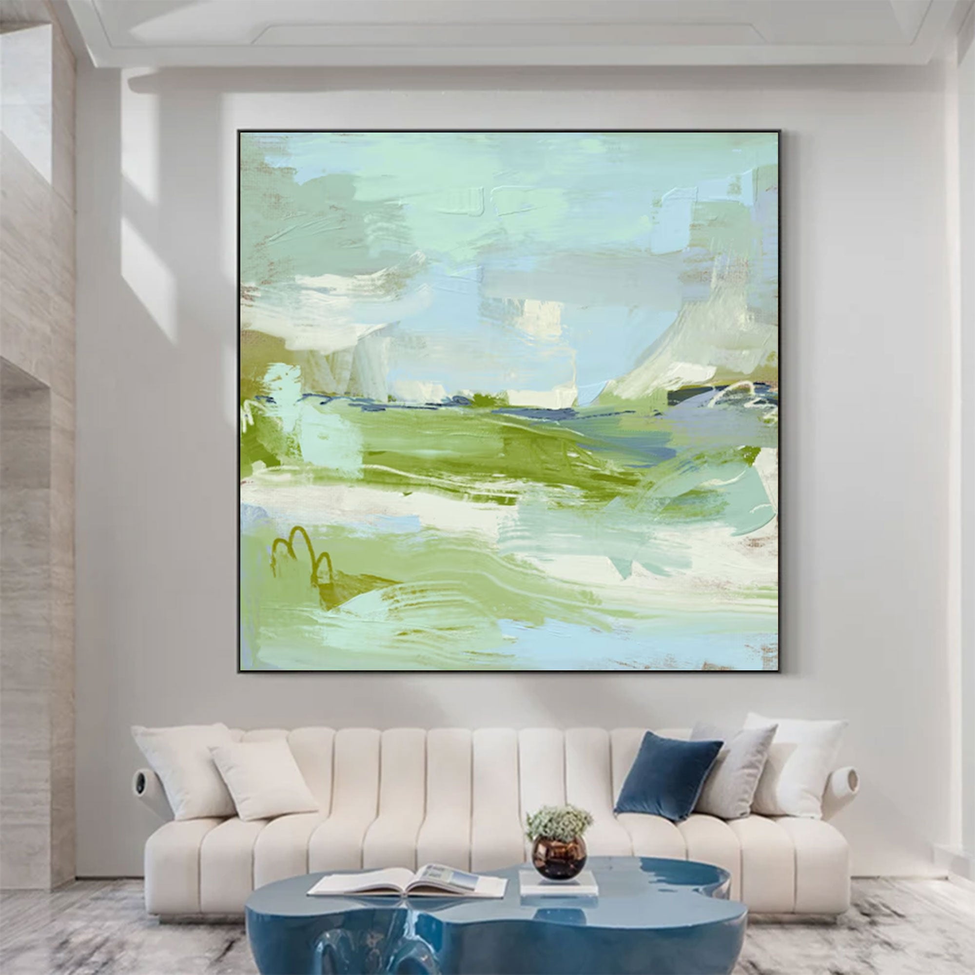 Large Green Abstract Painting | KelorArt #AG 165