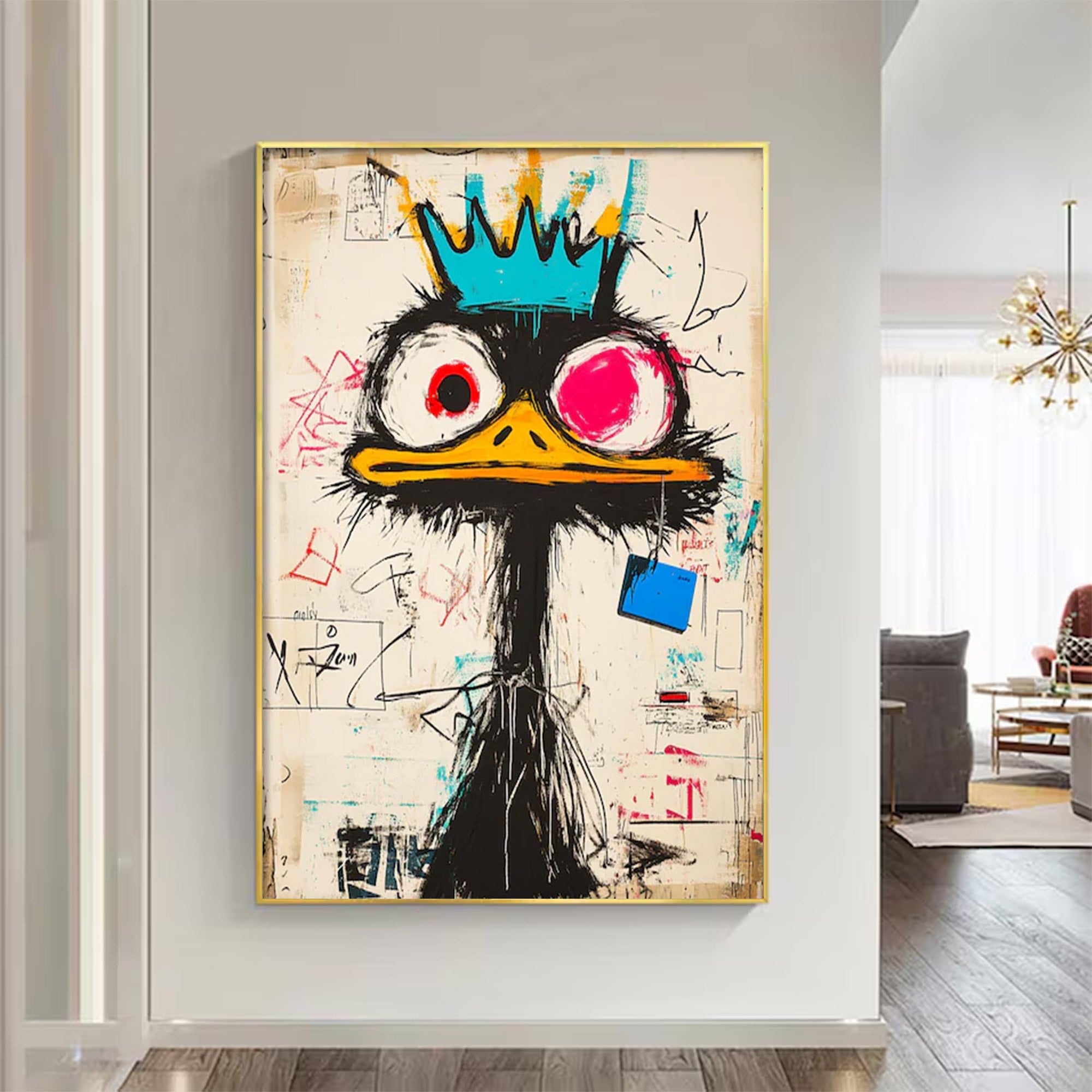 Large Graffiti Bird Painting | KelorArt #AG 138