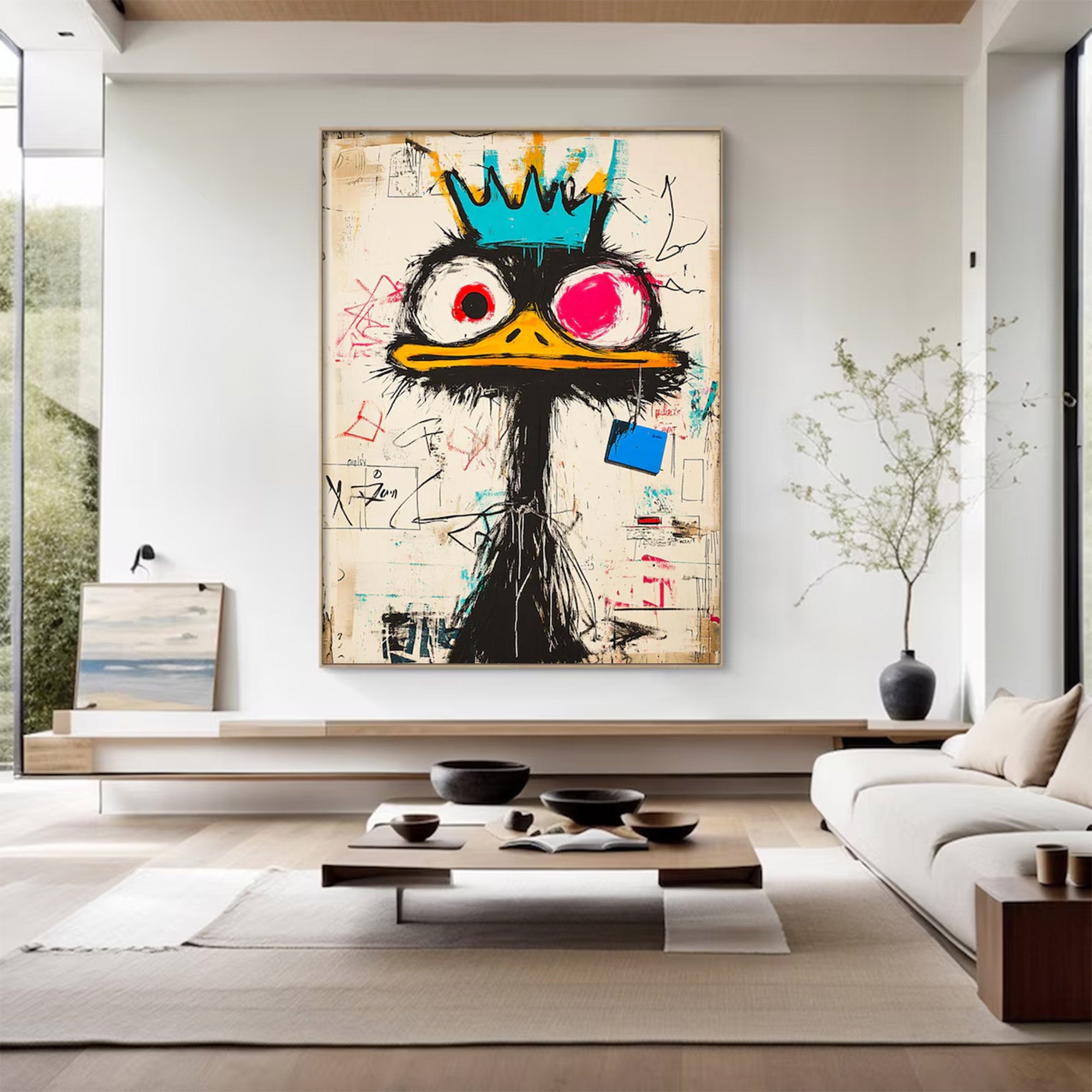 Large Graffiti Bird Painting | KelorArt #AG 138