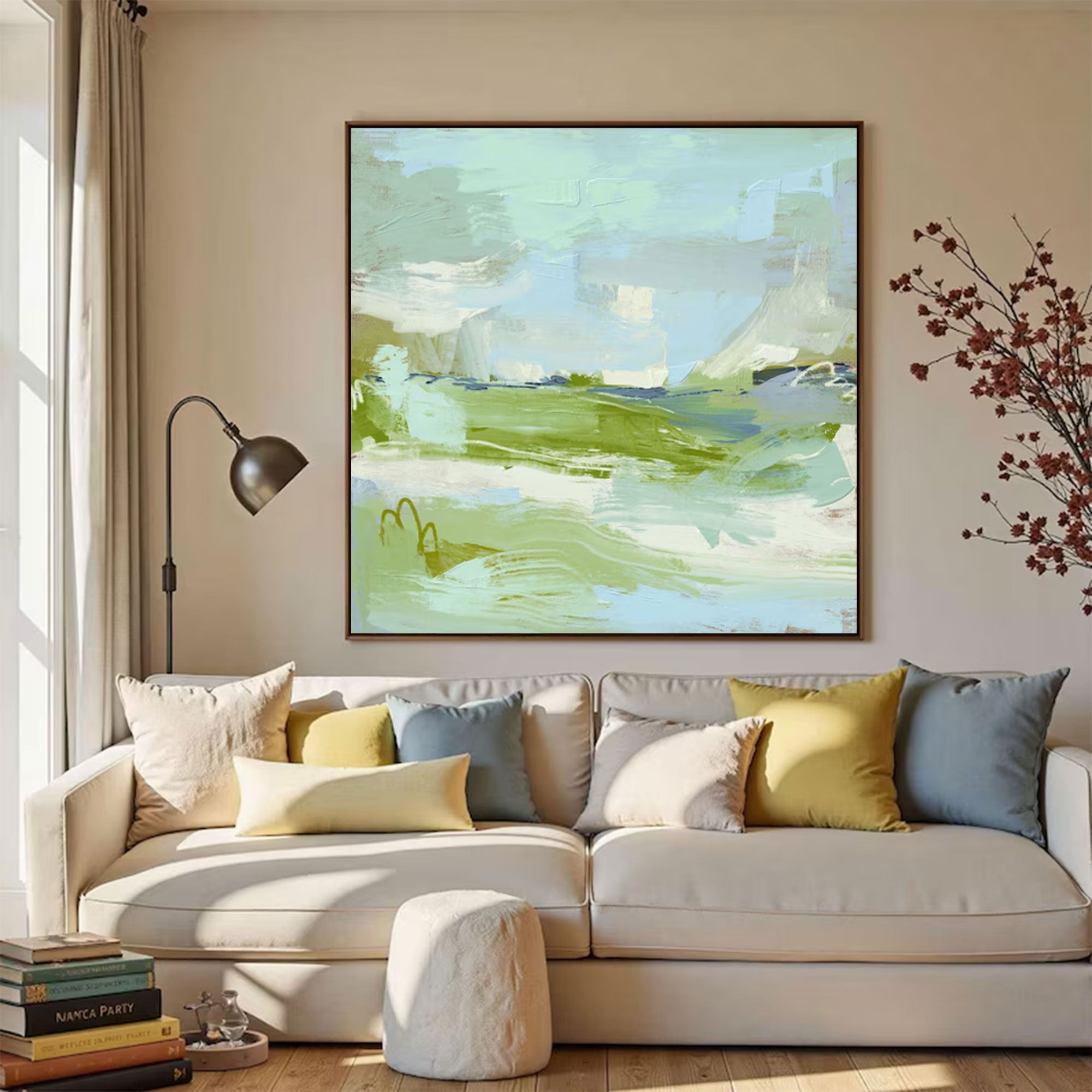 Large Green Abstract Painting | KelorArt #AG 165