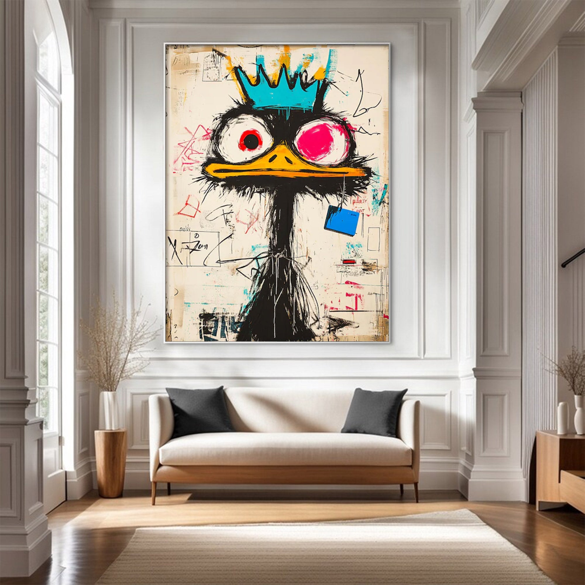 Large Graffiti Bird Painting | KelorArt #AG 138
