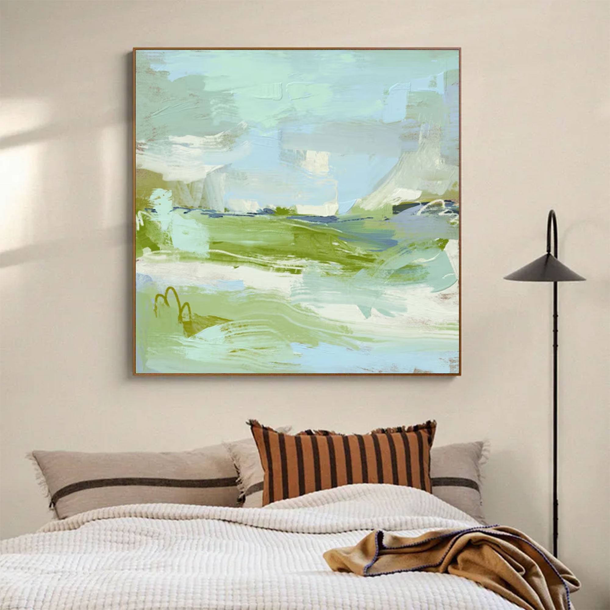 Large Green Abstract Painting | KelorArt #AG 165