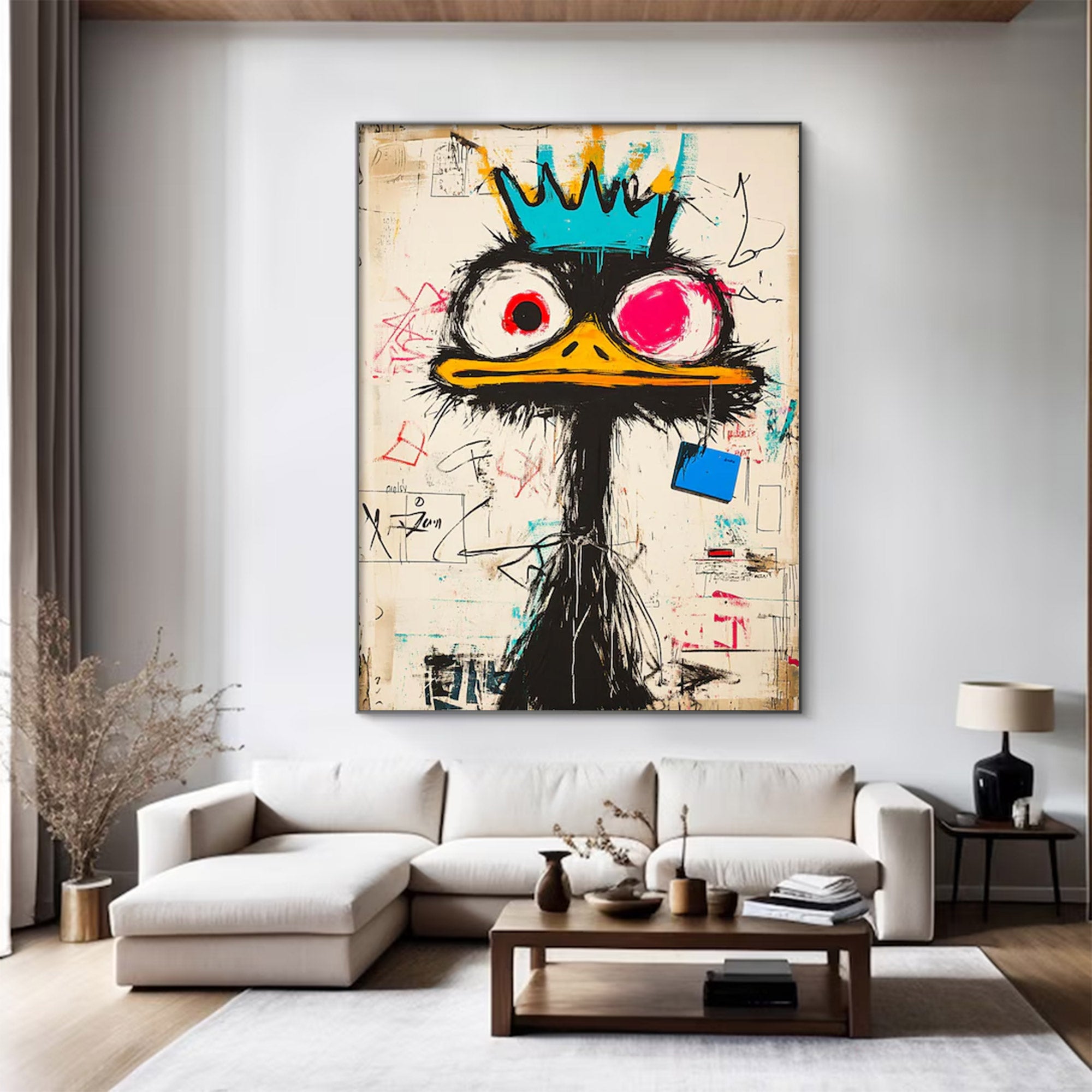Large Graffiti Bird Painting | KelorArt #AG 138