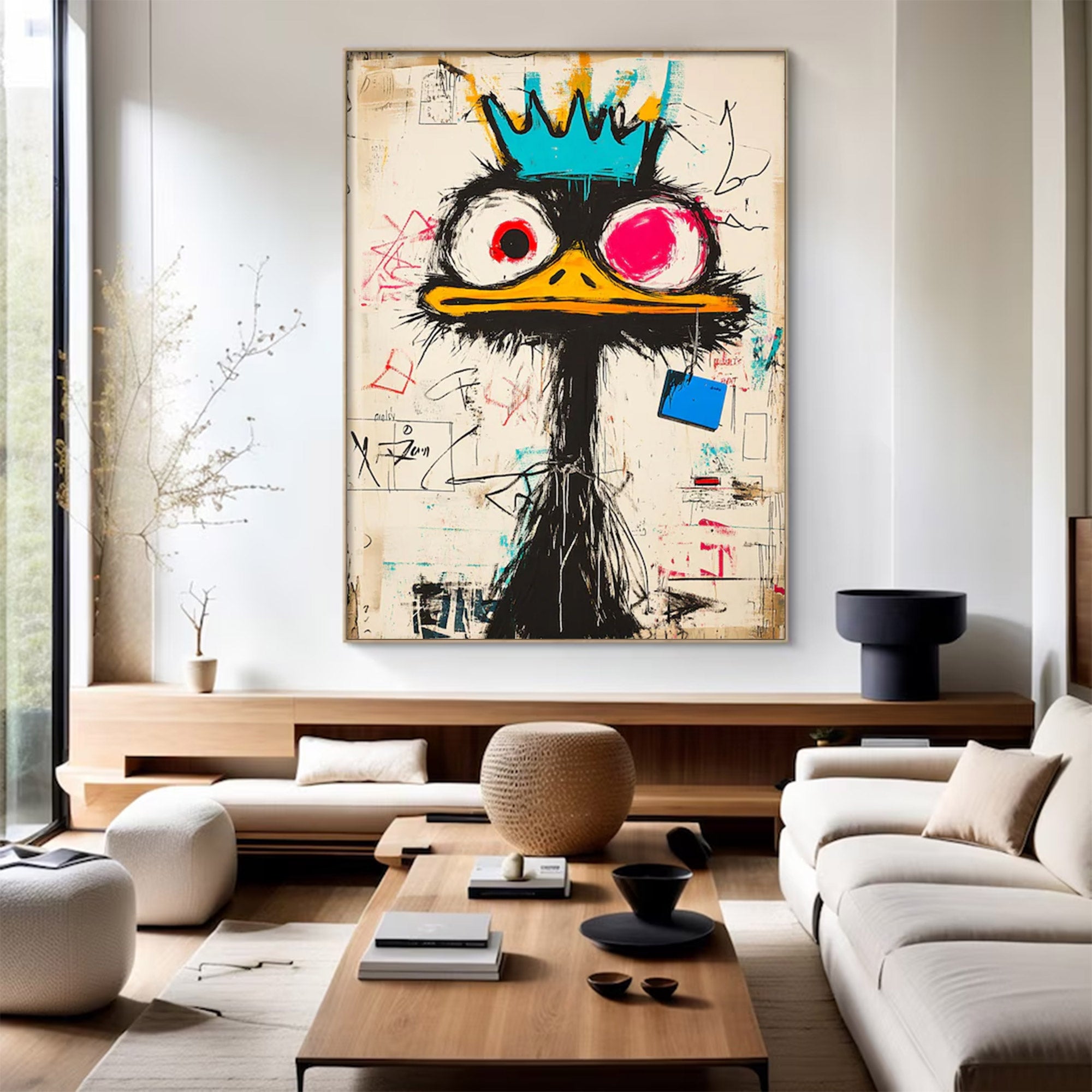 Large Graffiti Bird Painting | KelorArt #AG 138