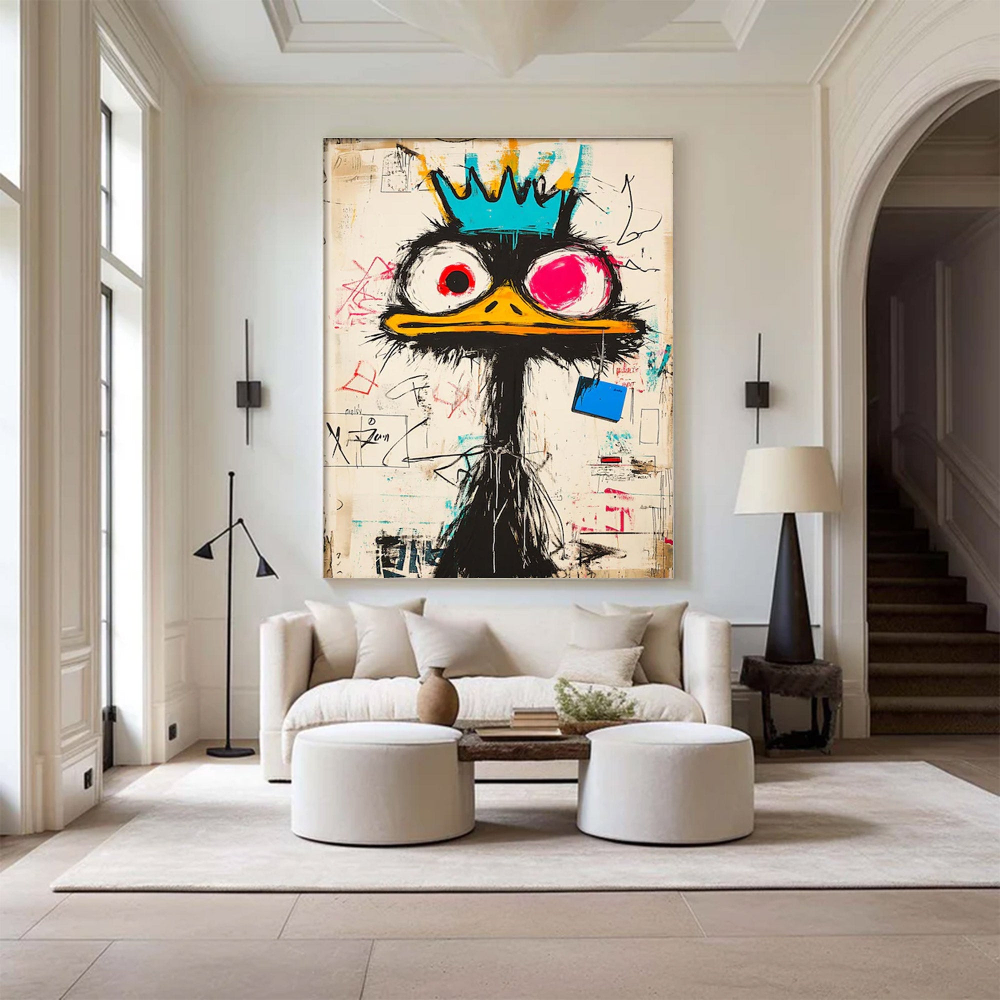 Large Graffiti Bird Painting | KelorArt #AG 138