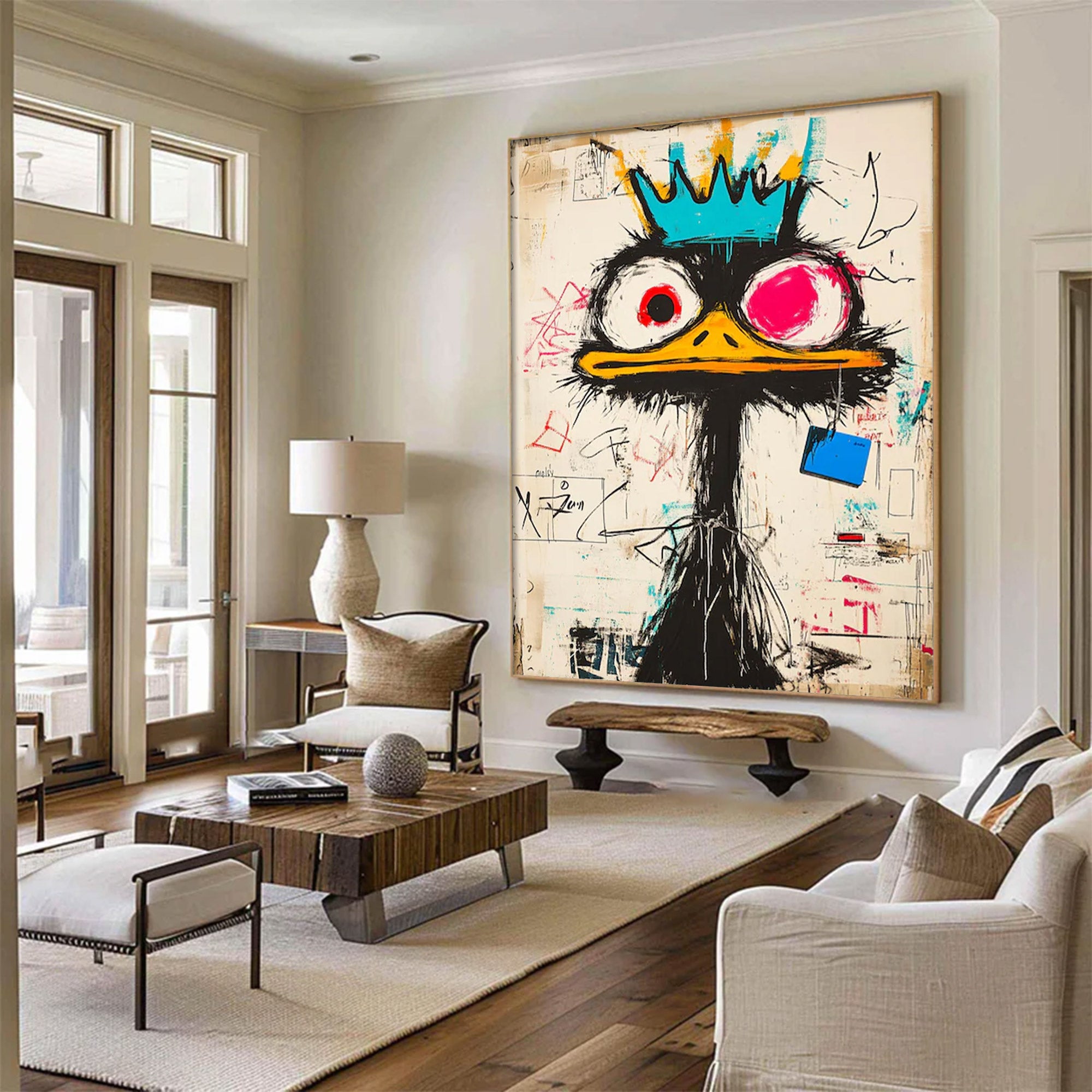 Large Graffiti Bird Painting | KelorArt #AG 138