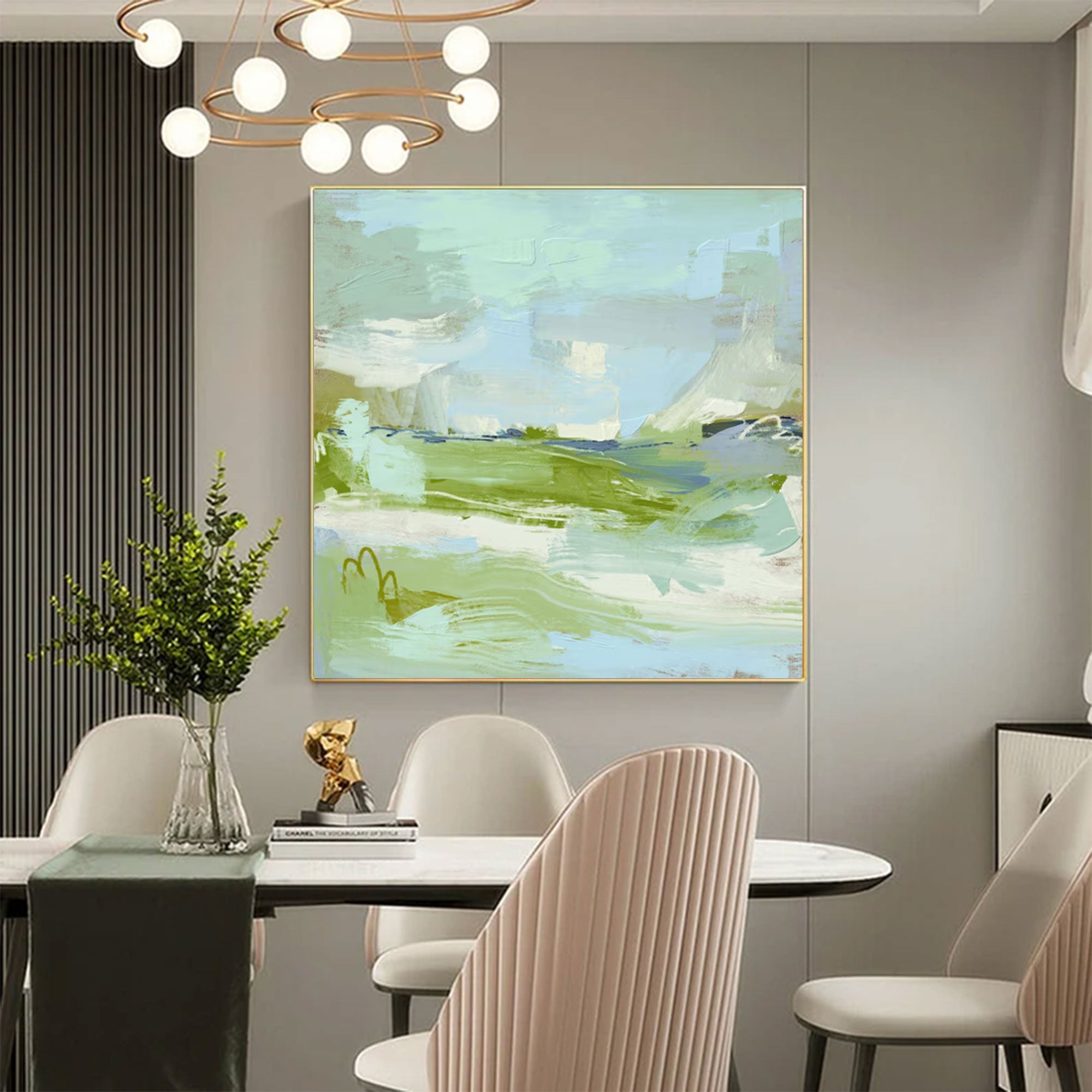 Large Green Abstract Painting | KelorArt #AG 165
