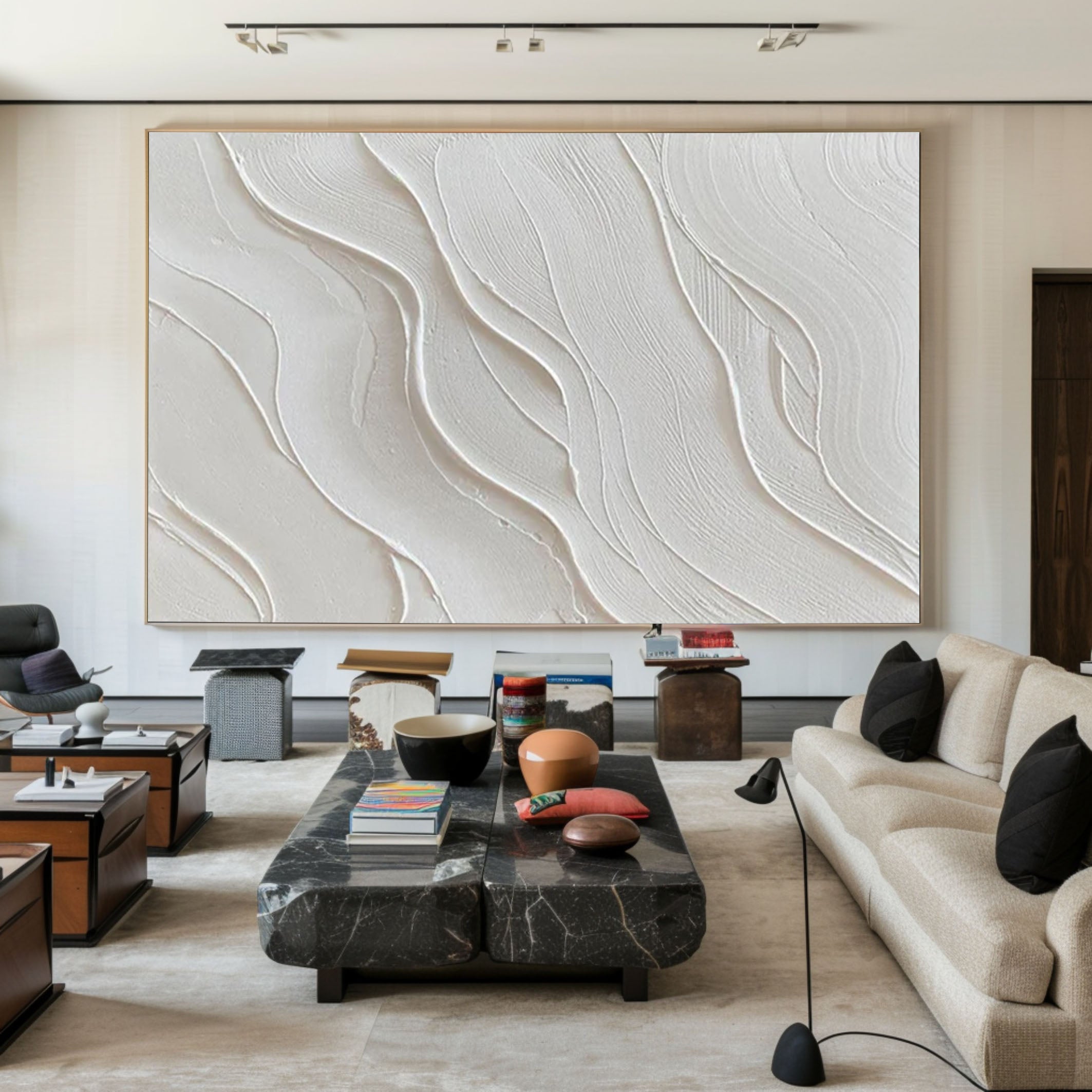 Minimalist White Textured Abstract Art for Modern Spaces #MM160