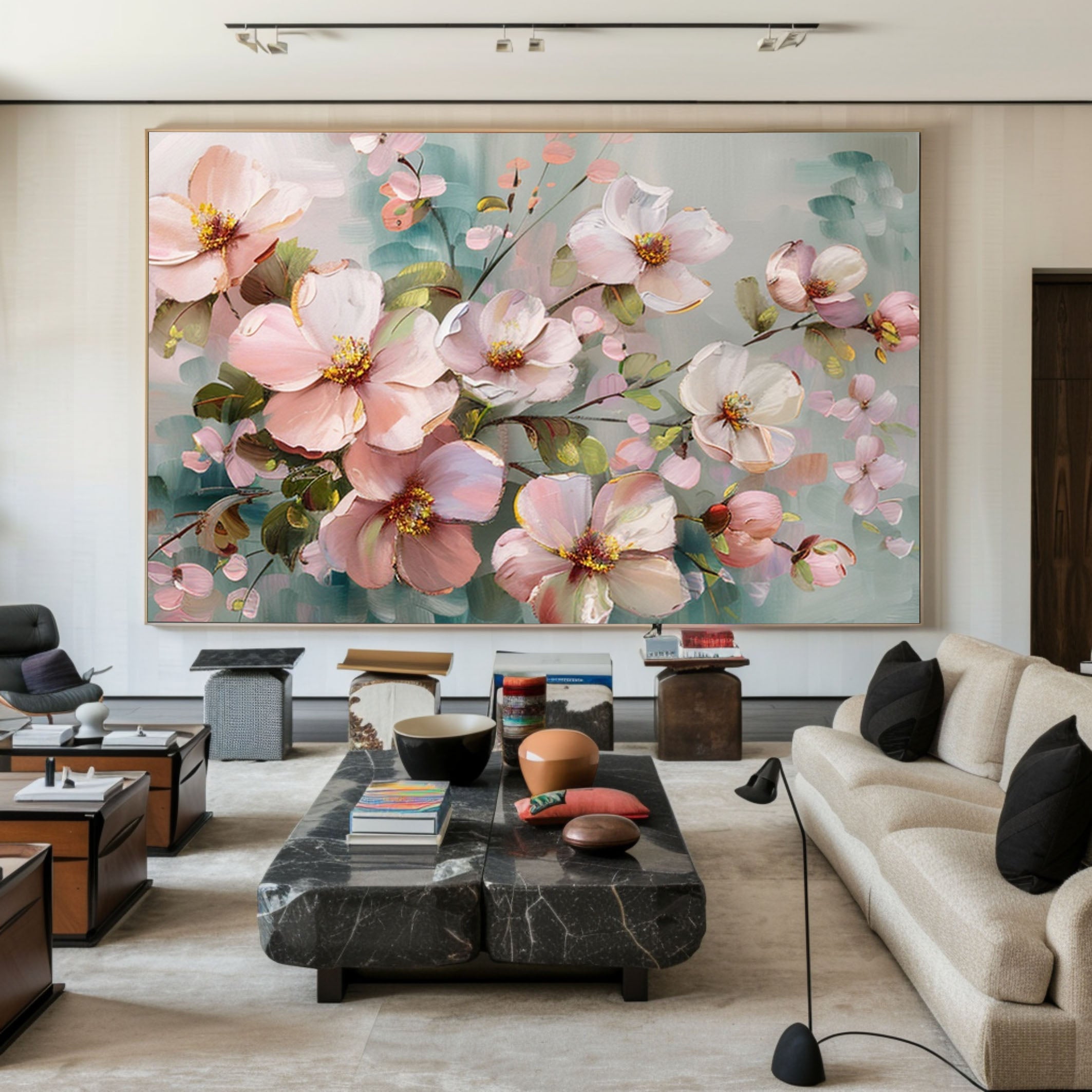 Elegant Floral Wall Art for Modern Living Rooms #FB013