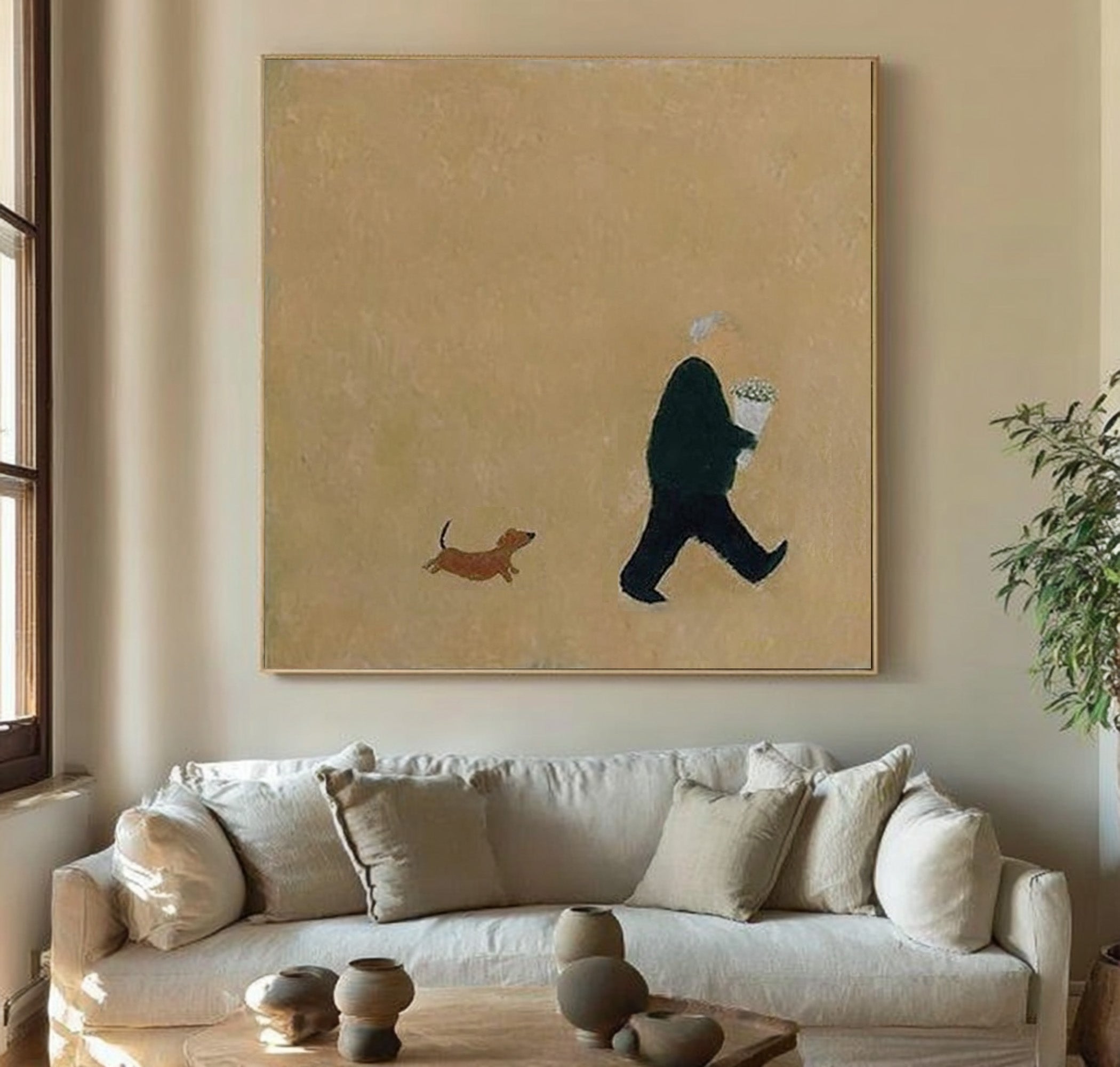 Warm Tone Large Abstract Art | KelorArt #CZ 023