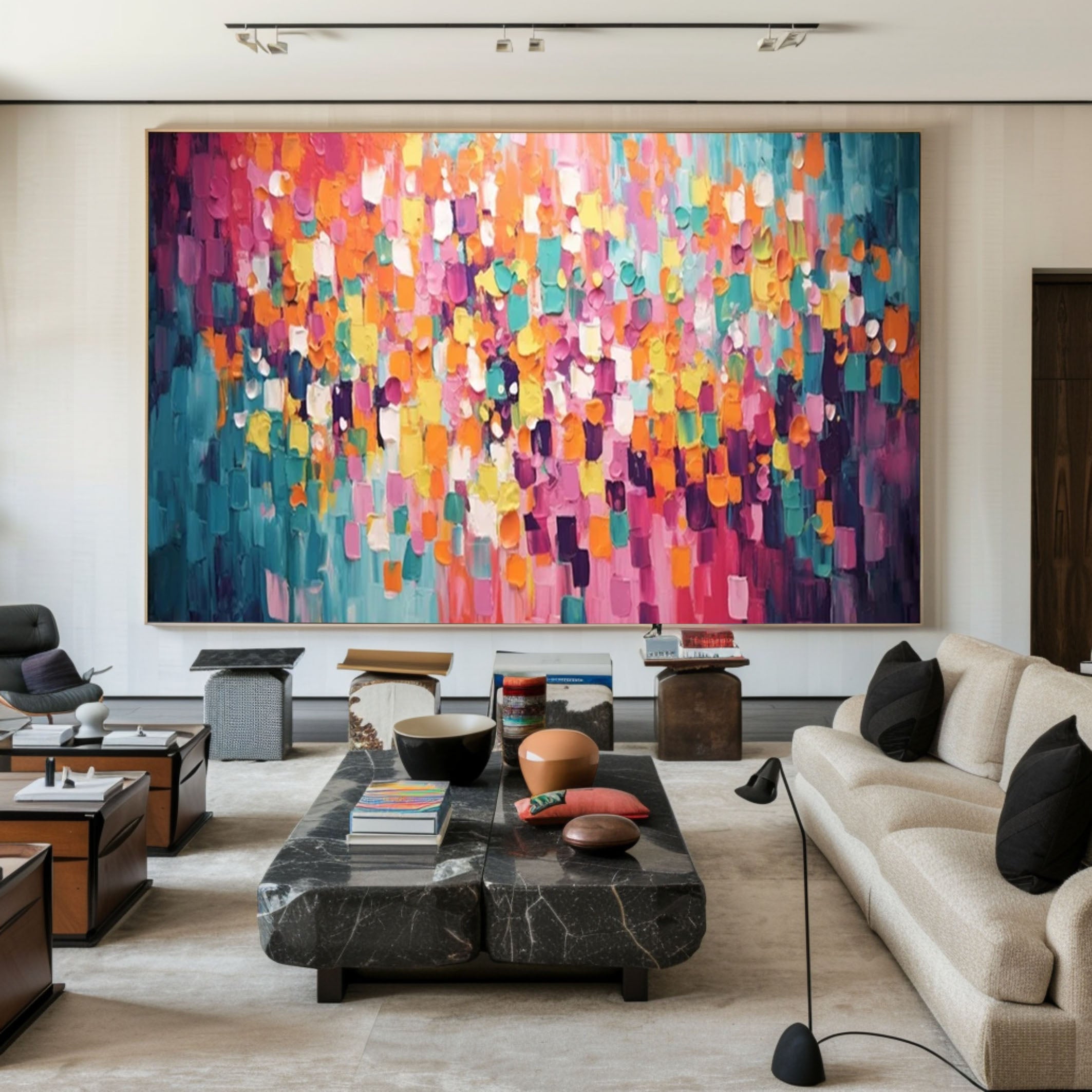 Bold Multicolor Abstract Canvas Modern Wall Art