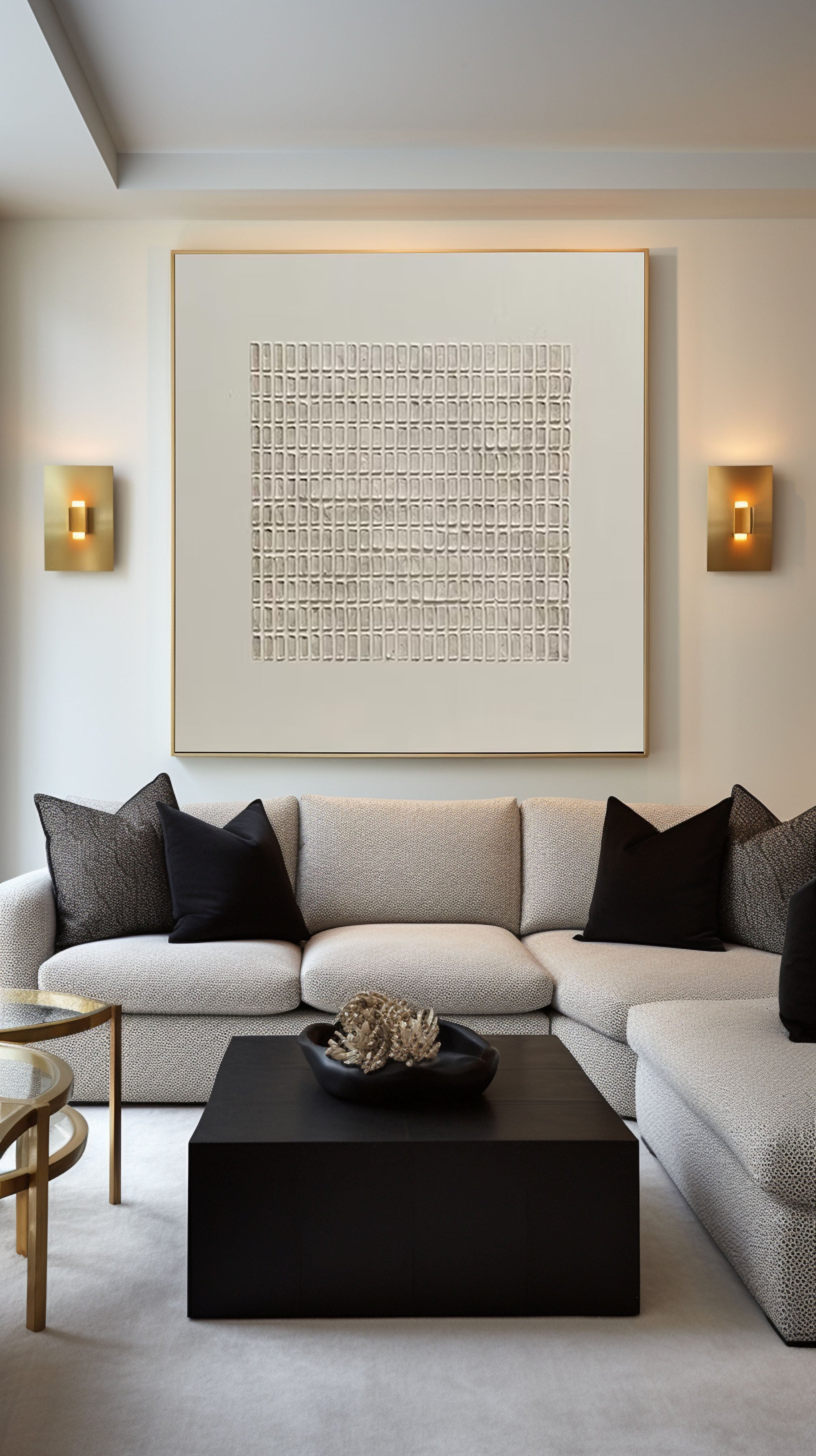 Serene Wabi-Sabi Art in Neutral Tones for Modern Interiors #MM174