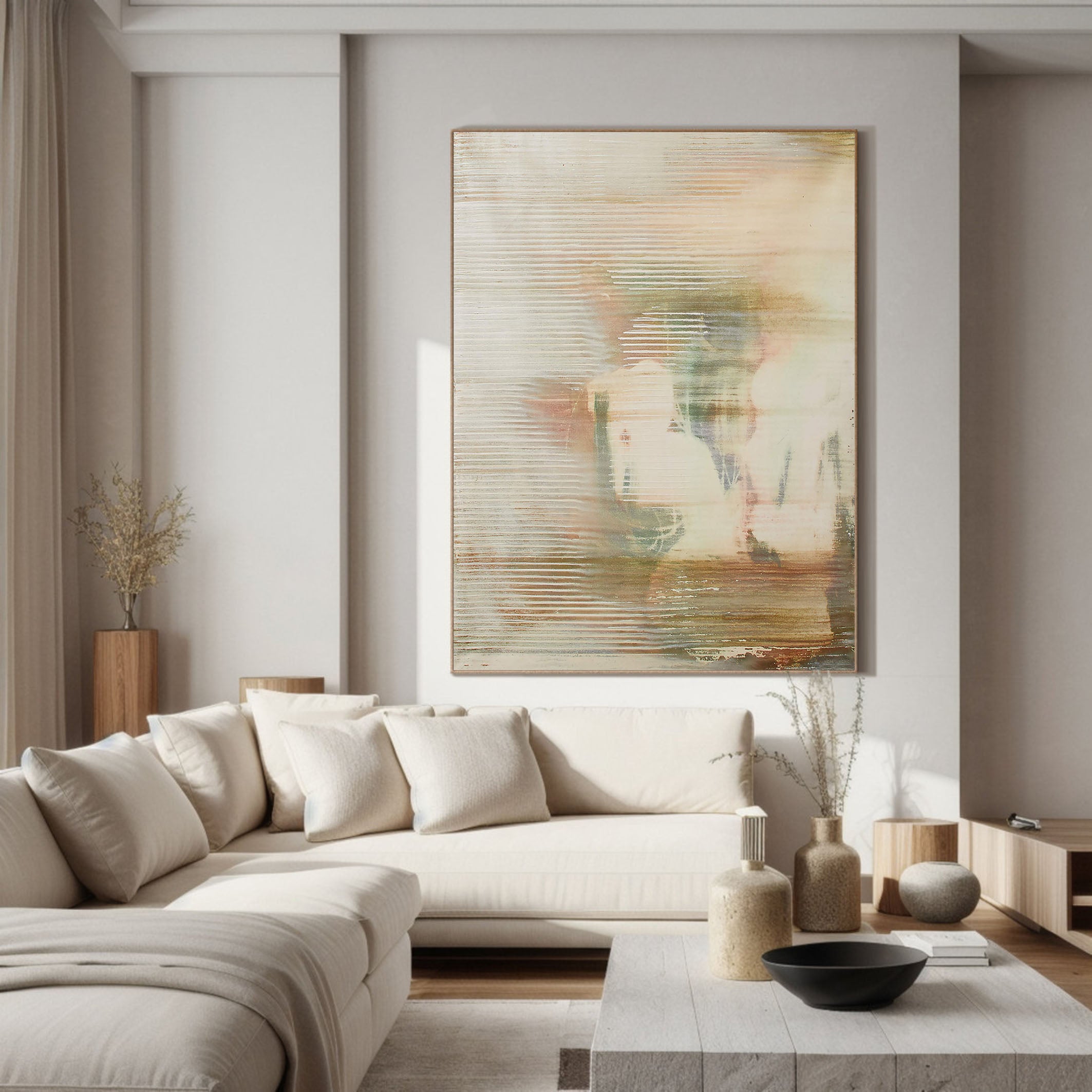 Atmospheric Abstract With Soft Colors, Modern Minimalist Style #MM353