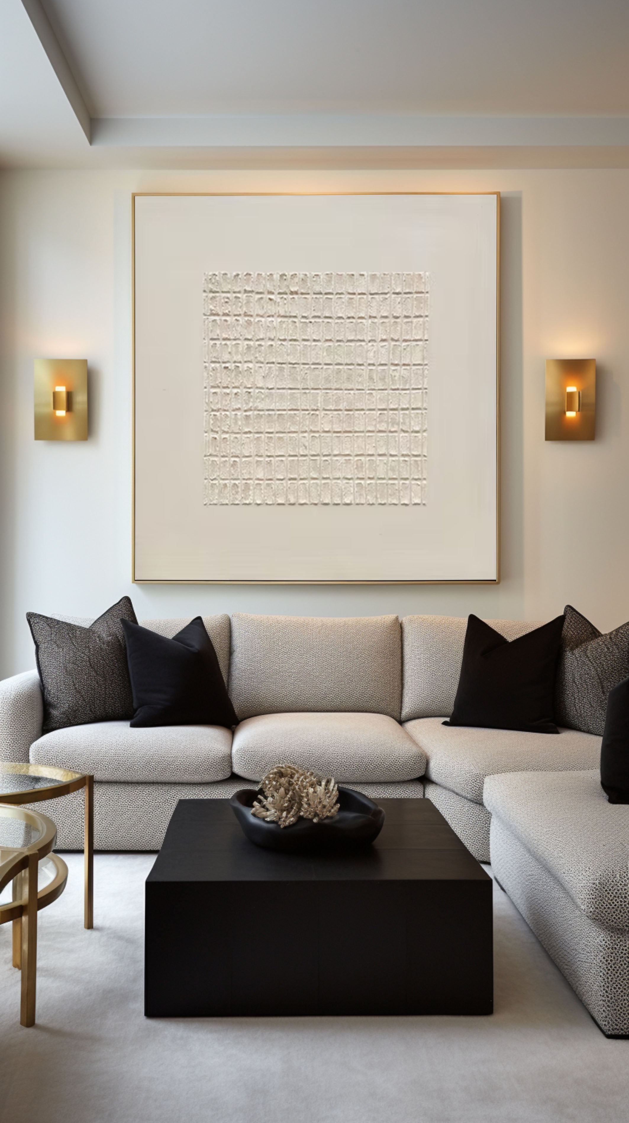 Neutral Textured Canvas Wabi Sabi Art for Modern Interiors #MM184